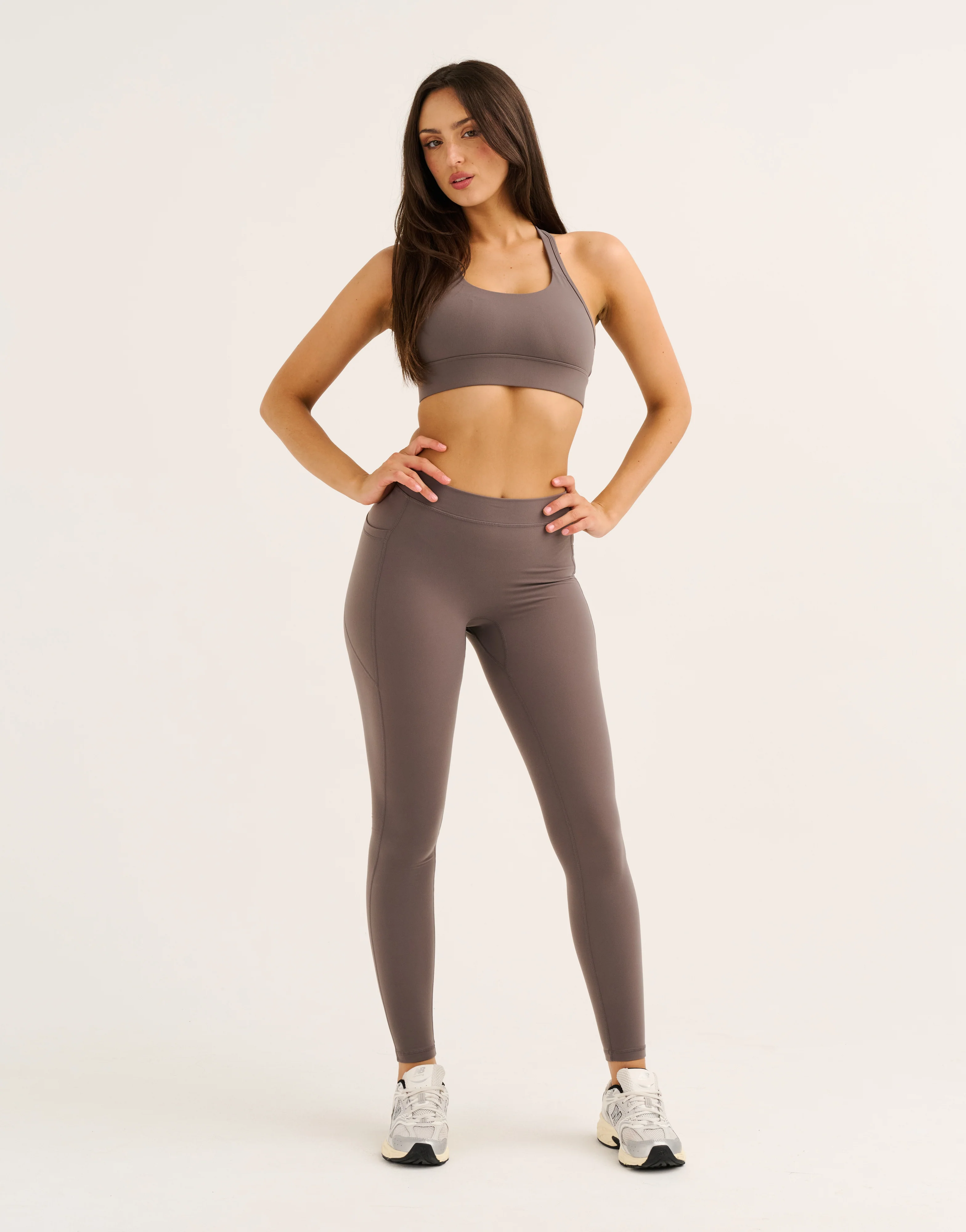 Ascend Pocket Mid-Waist Leggings 28" - Slate Grey - Image 4
