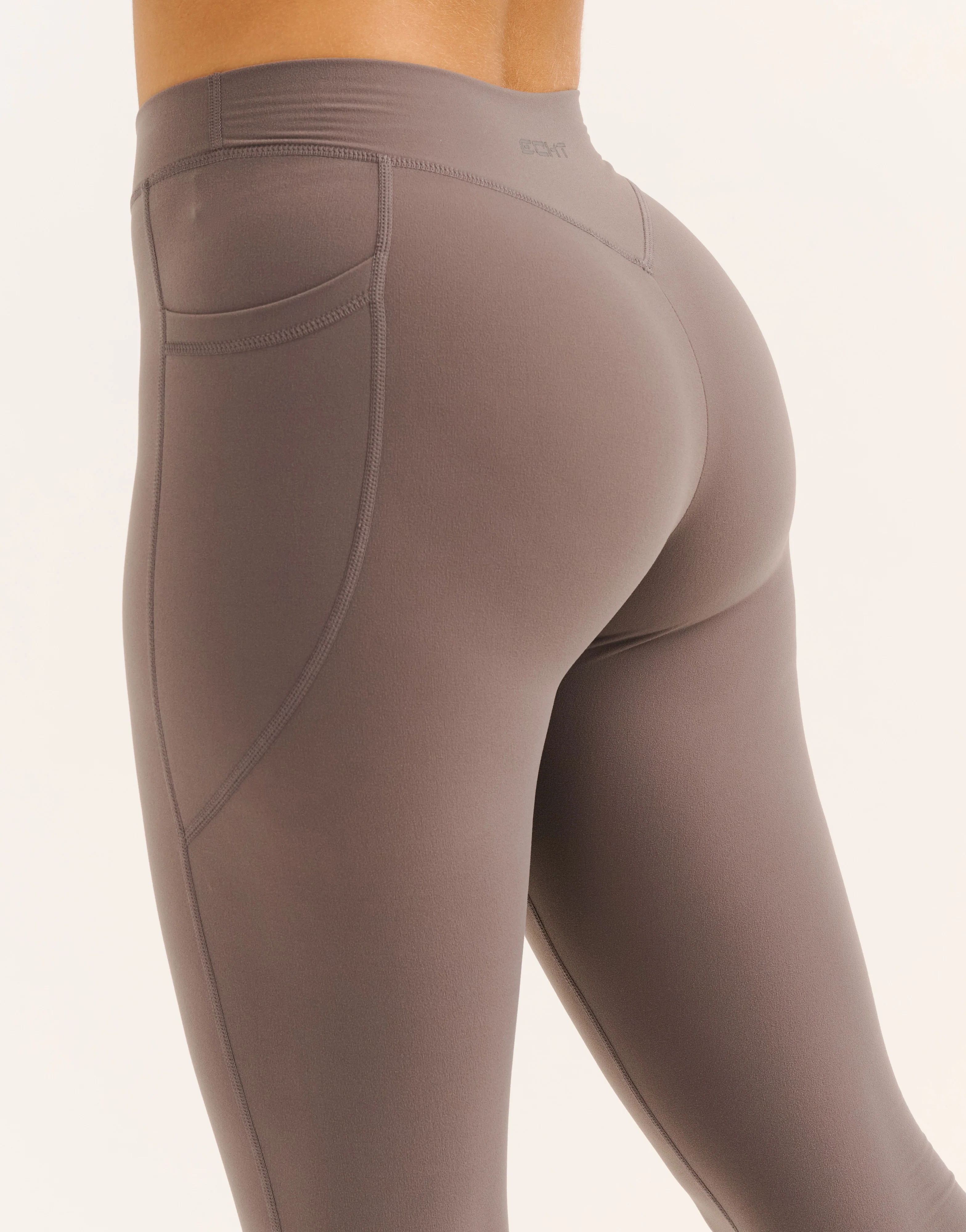 Ascend Pocket Mid-Waist Leggings 28" - Slate Grey - Image 8