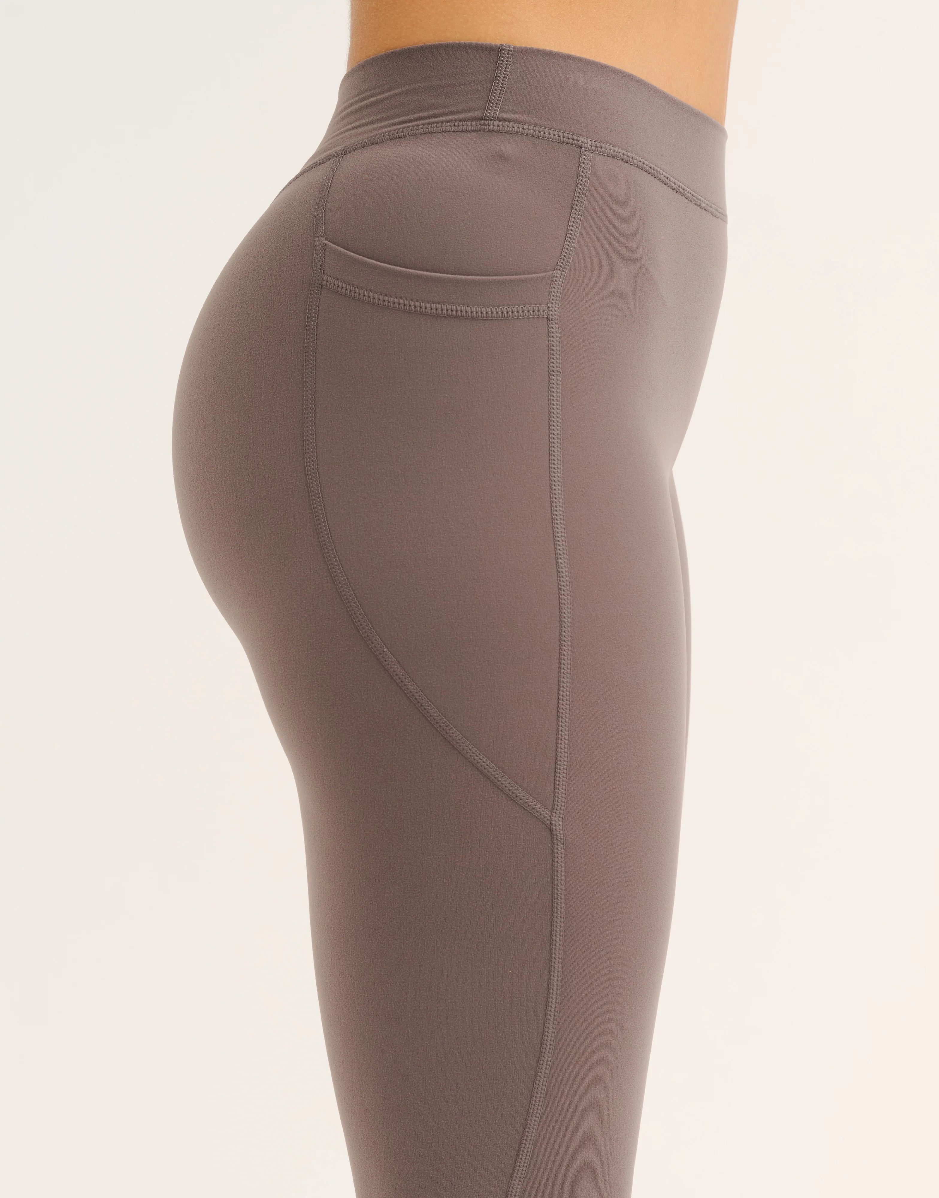 Ascend Pocket Mid-Waist Leggings 28" - Slate Grey - Image 9