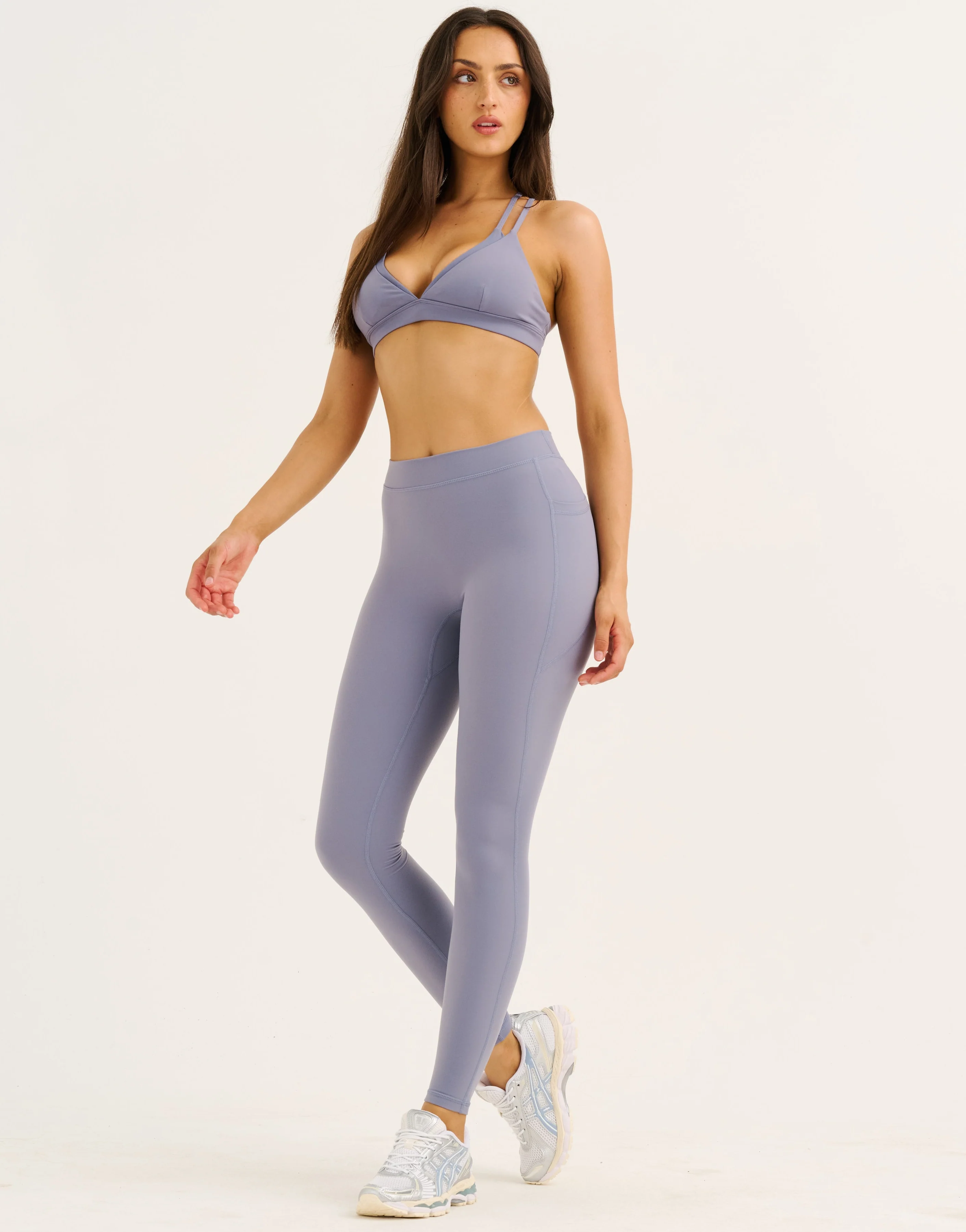 Ascend Pocket Mid-Waist Leggings 28" - Washed Blue - Image 2