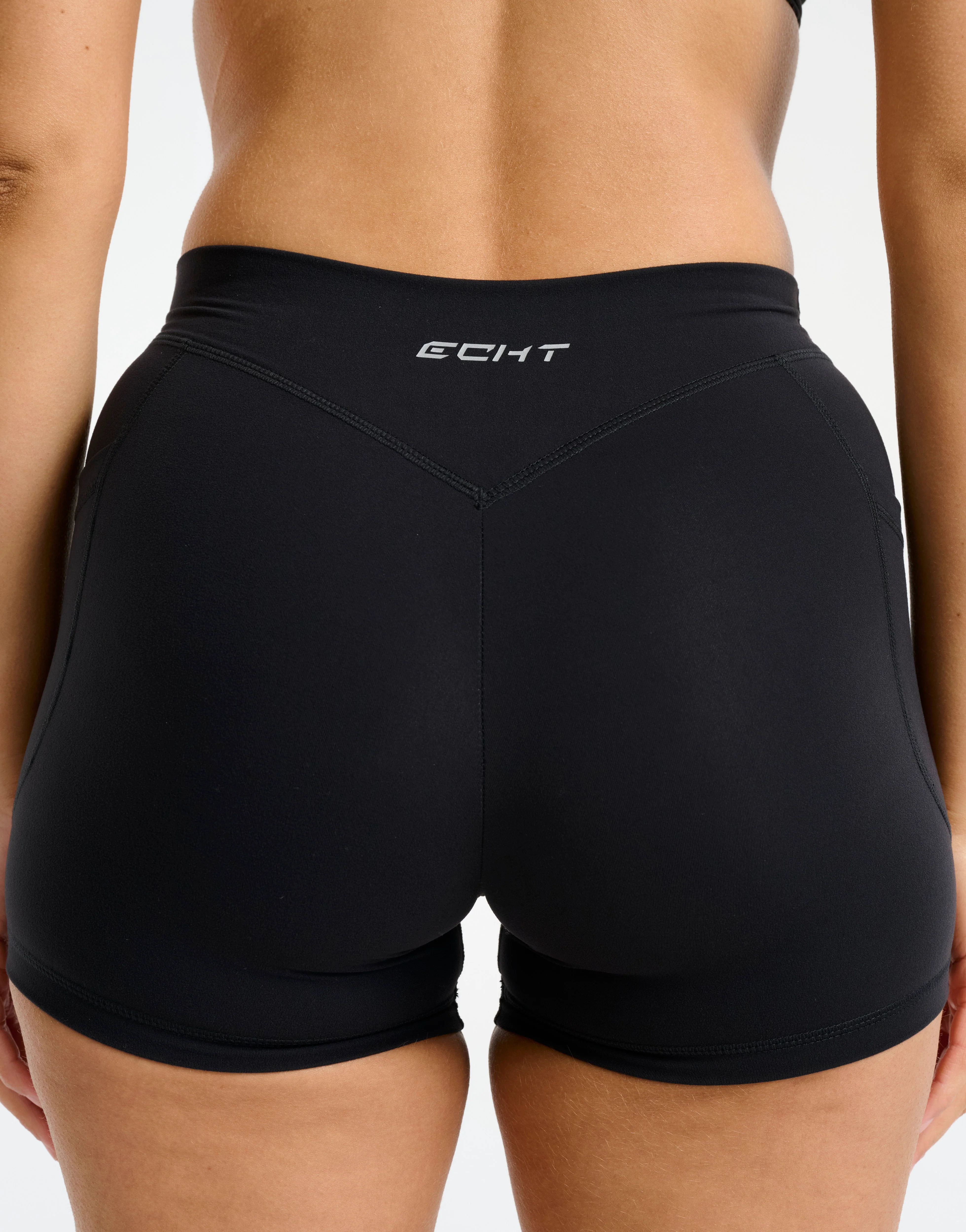 Ascend Pocket Mid-Waist Shorts 4" - Black - Image 9