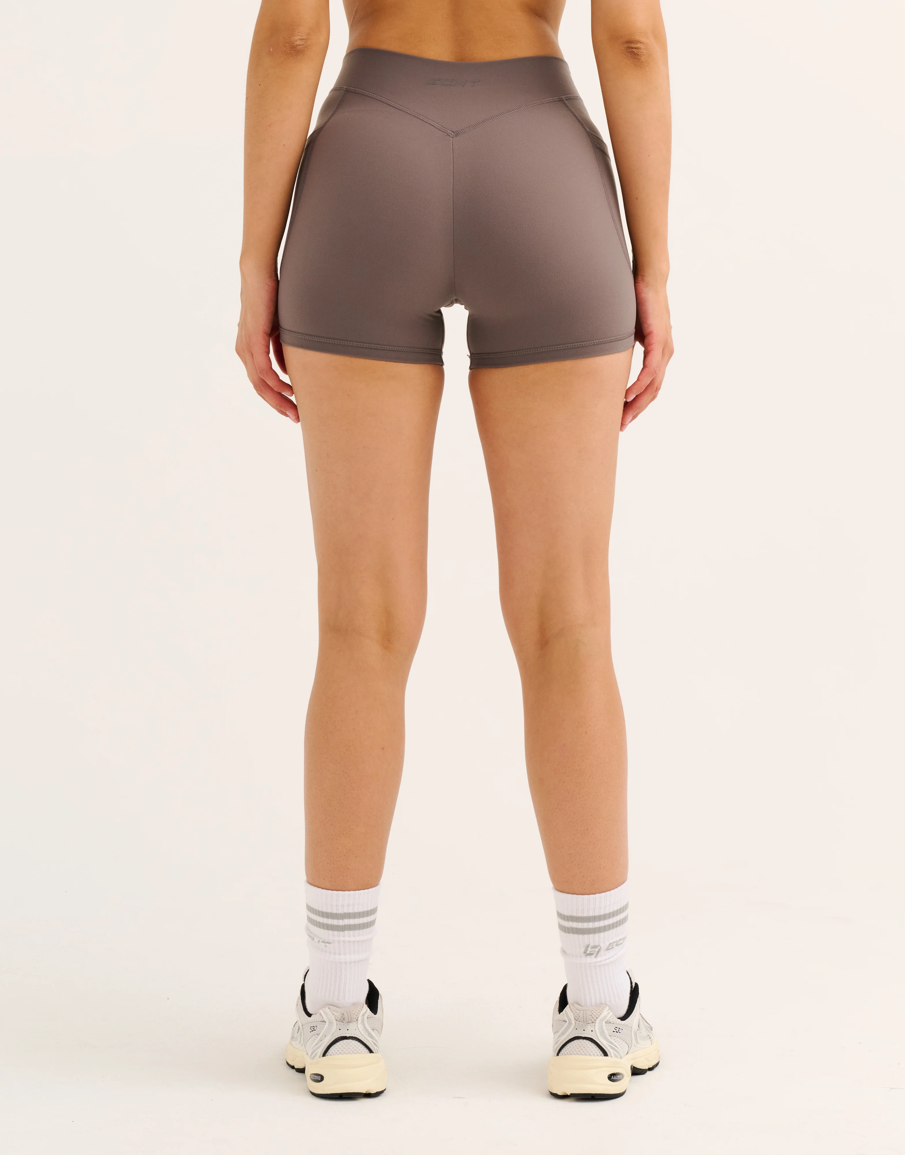 Ascend Pocket Mid-Waist Shorts 4" - Slate Grey - Image 11