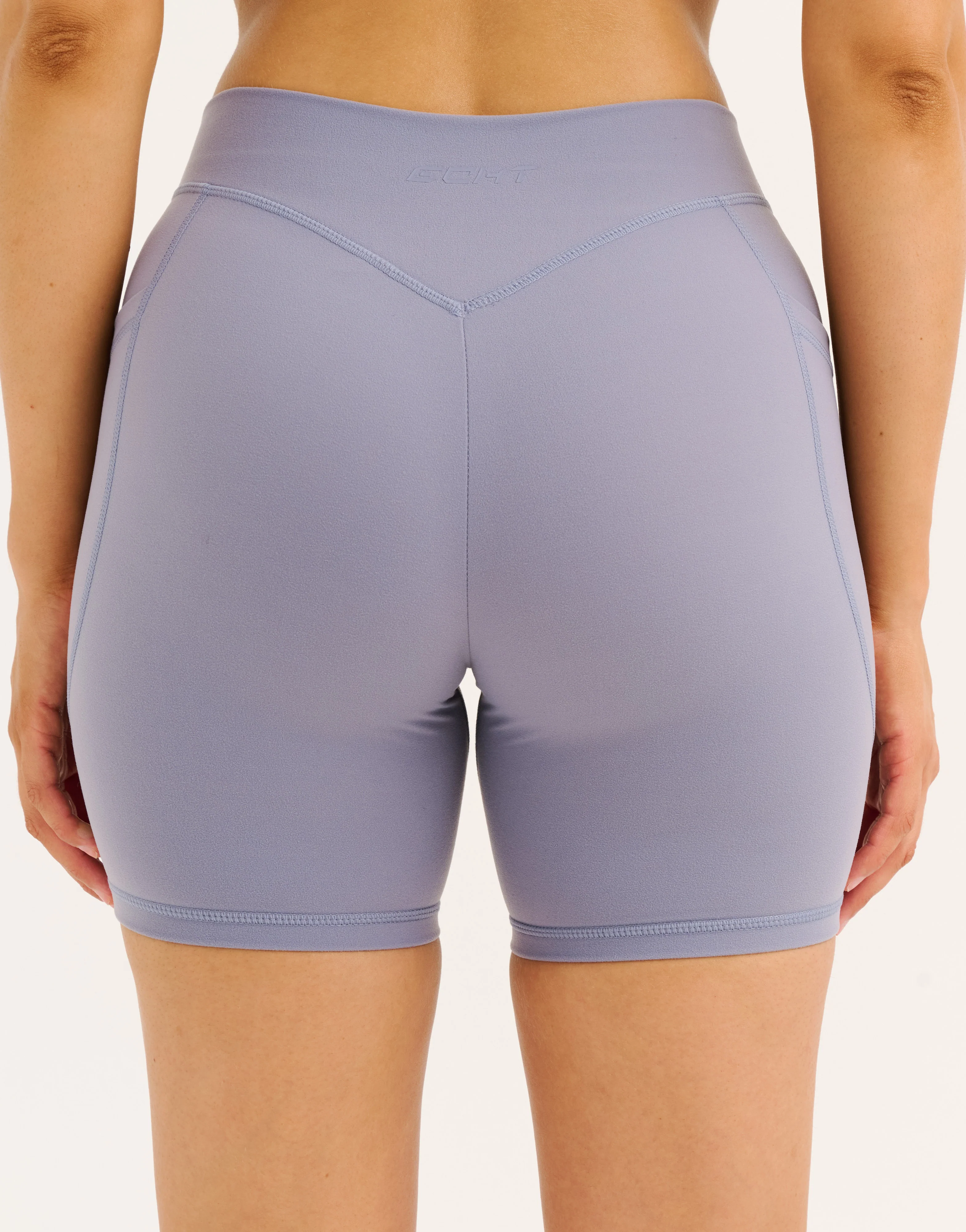 Ascend Pocket Mid-Waist Shorts 6" - Washed Blue - Image 2