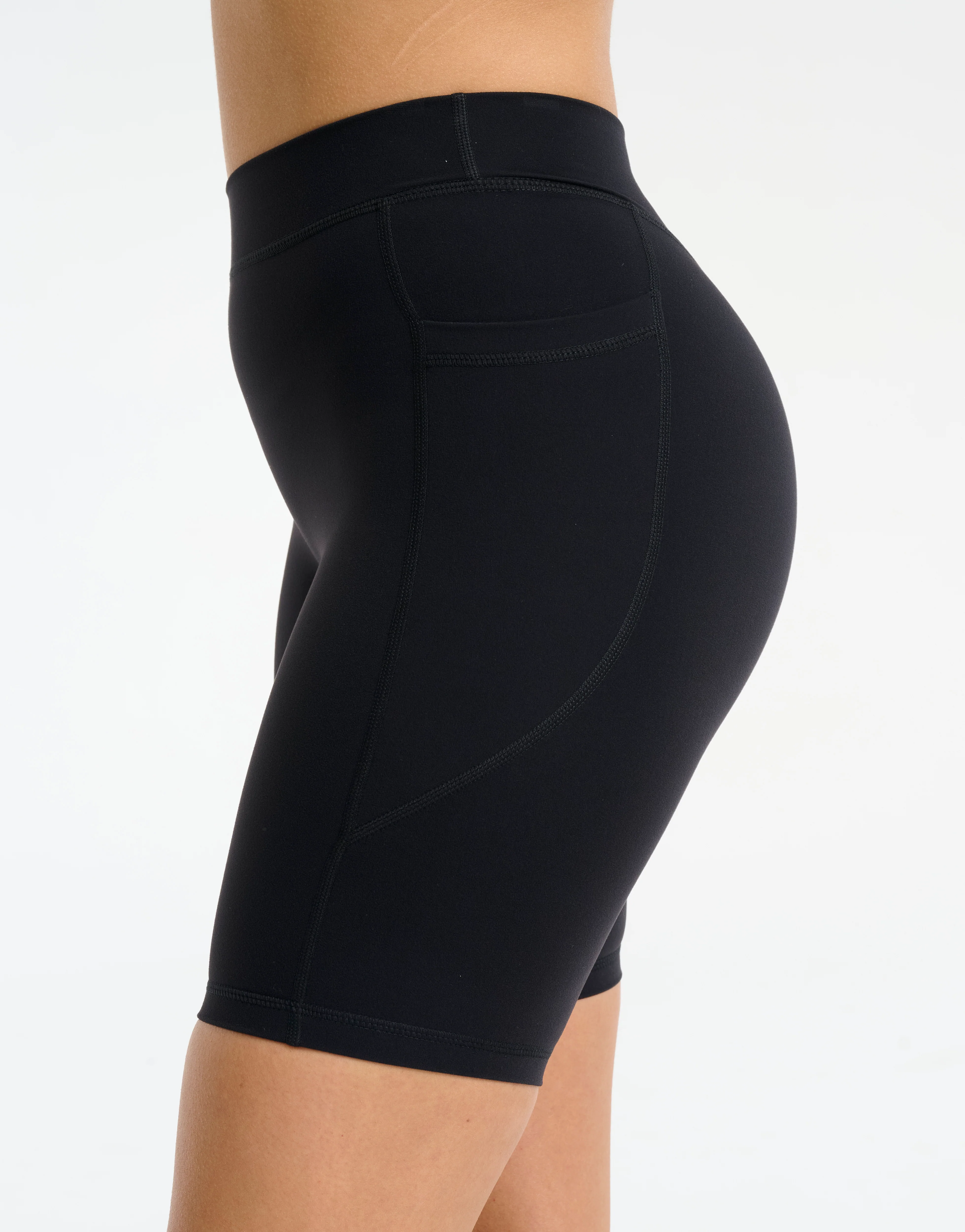 Ascend Pocket Mid-Waist Shorts 8" - Black - Image 16