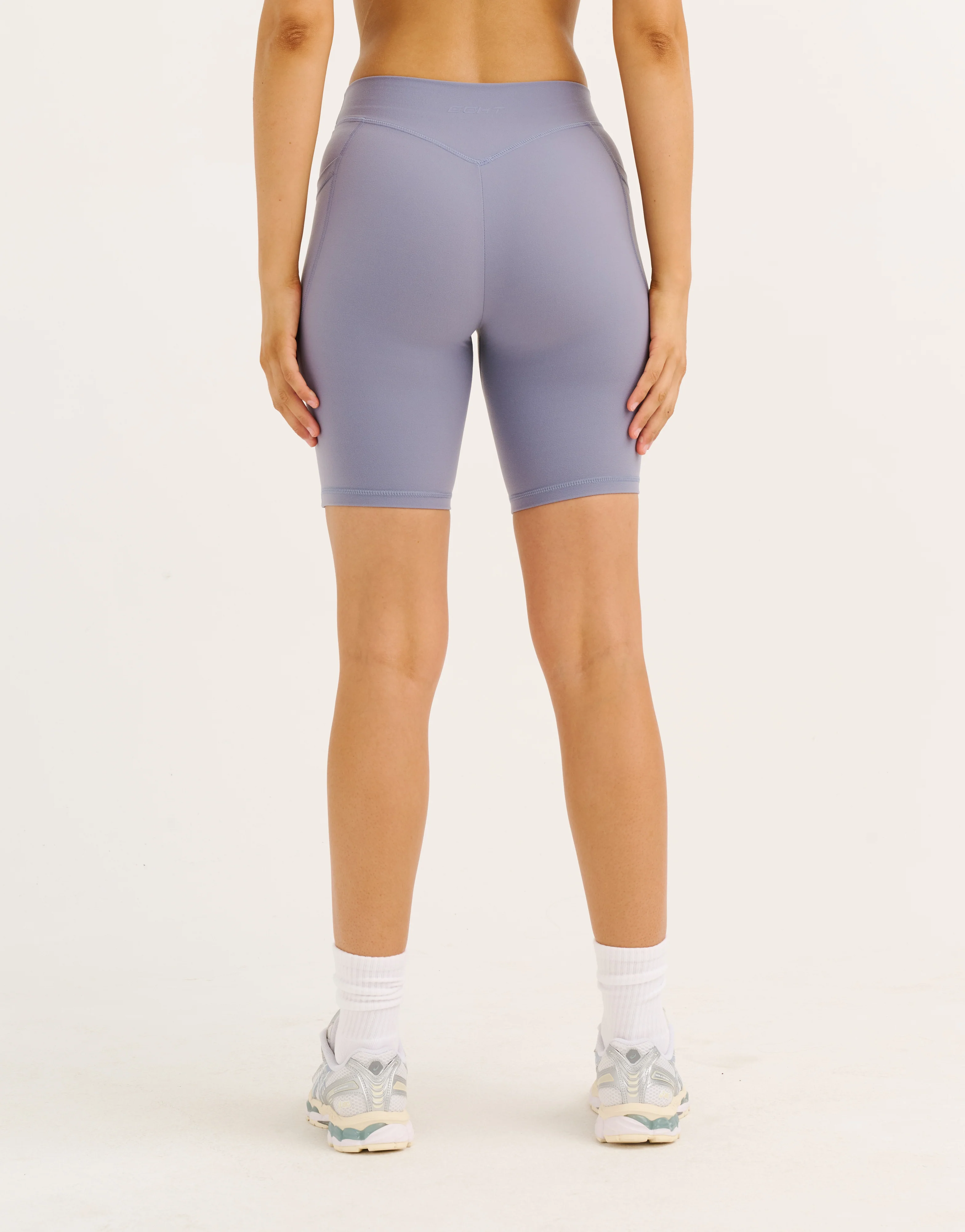 Ascend Pocket Mid-Waist Shorts 8" - Washed Blue - Image 14