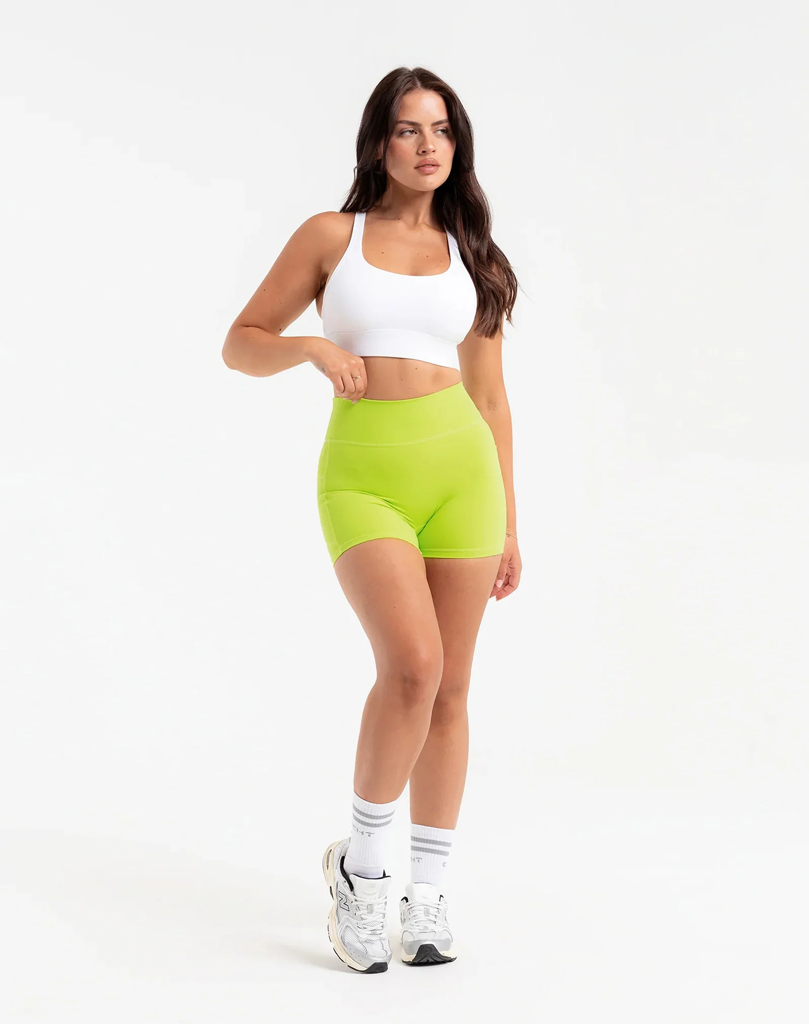 Ascend Pocket Shorts 4" - Lime Green - Image 6