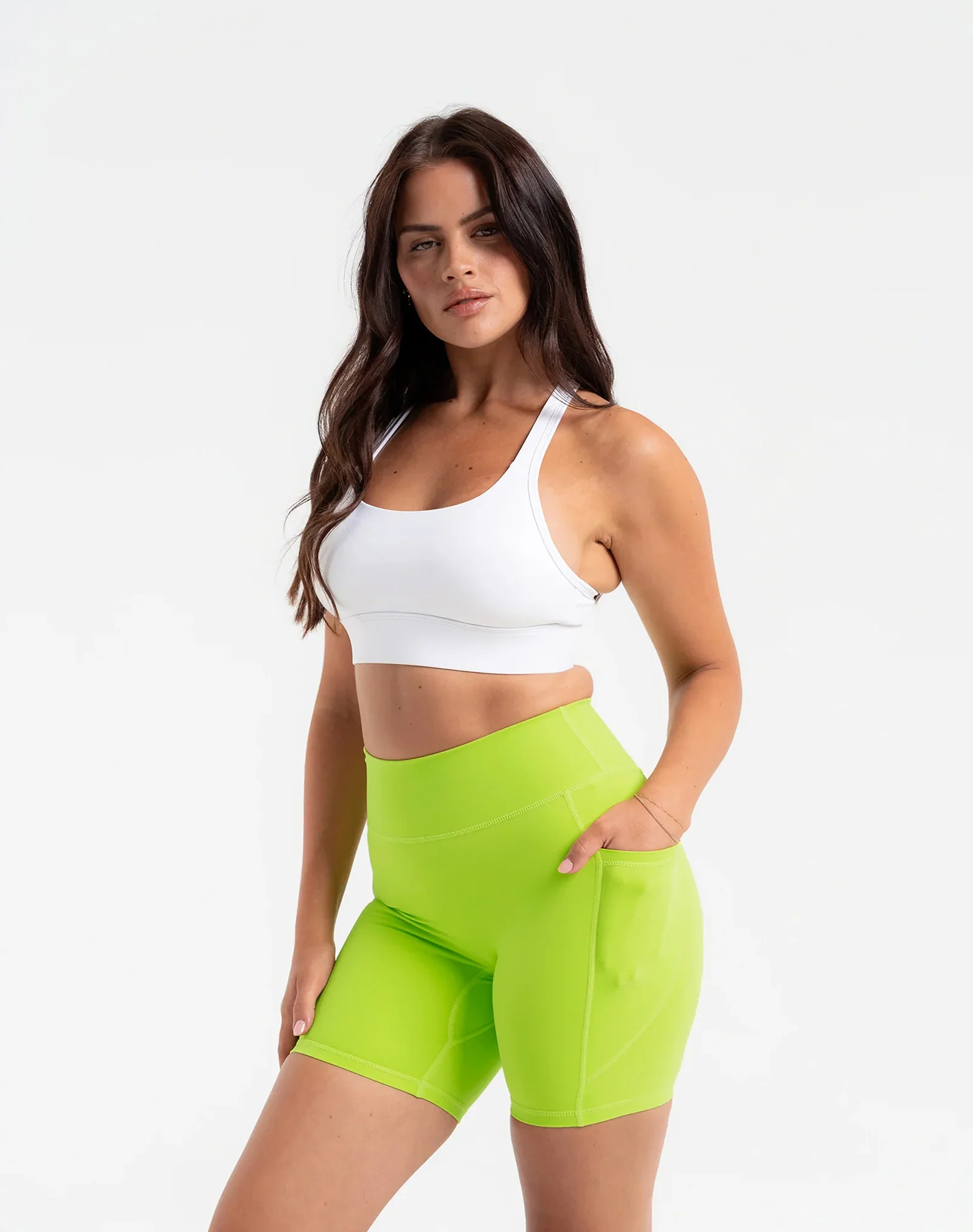Ascend Pocket Shorts 6" - Lime Green - Image 5