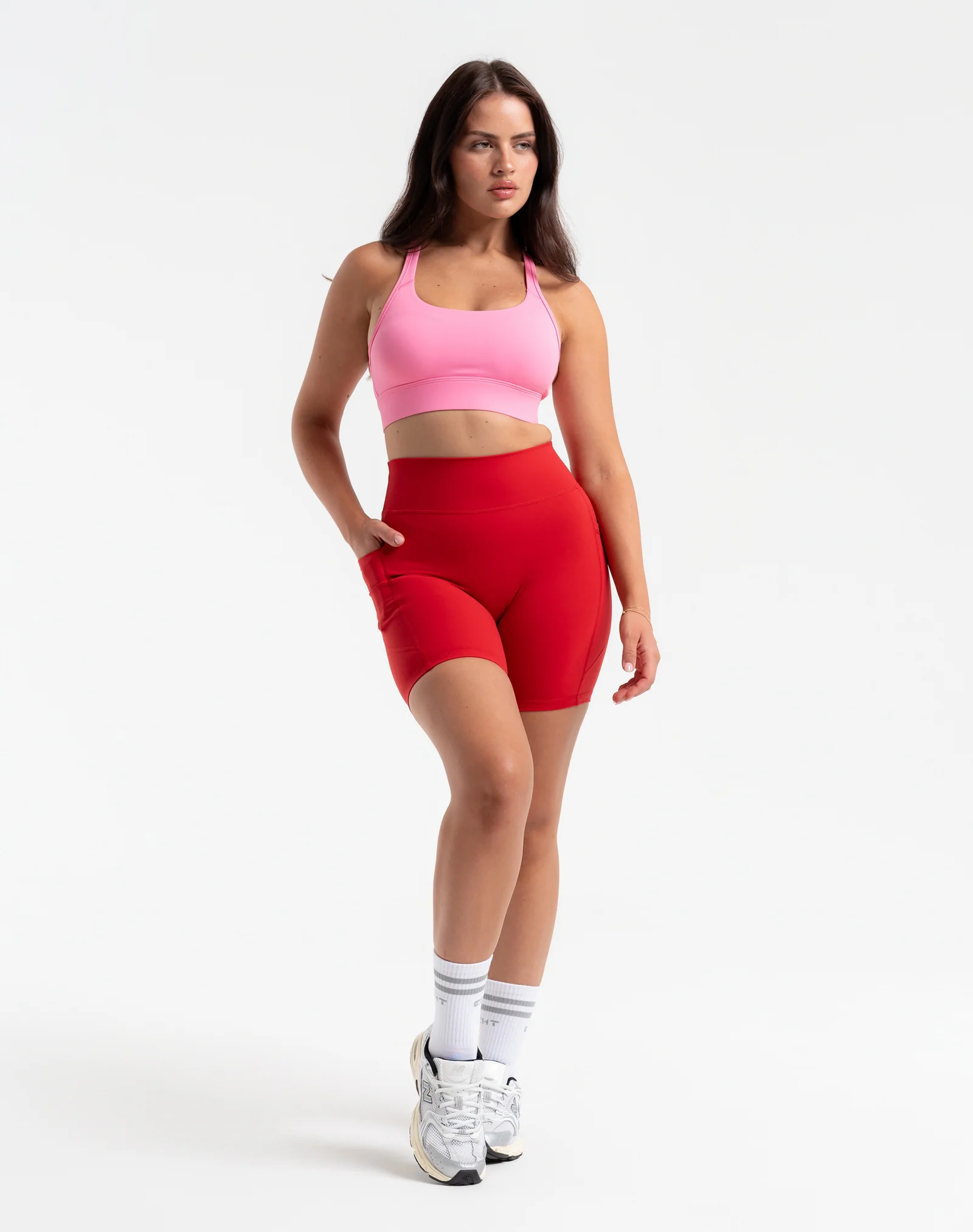 Ascend Pocket Shorts 6" - Scarlet Red - Image 3