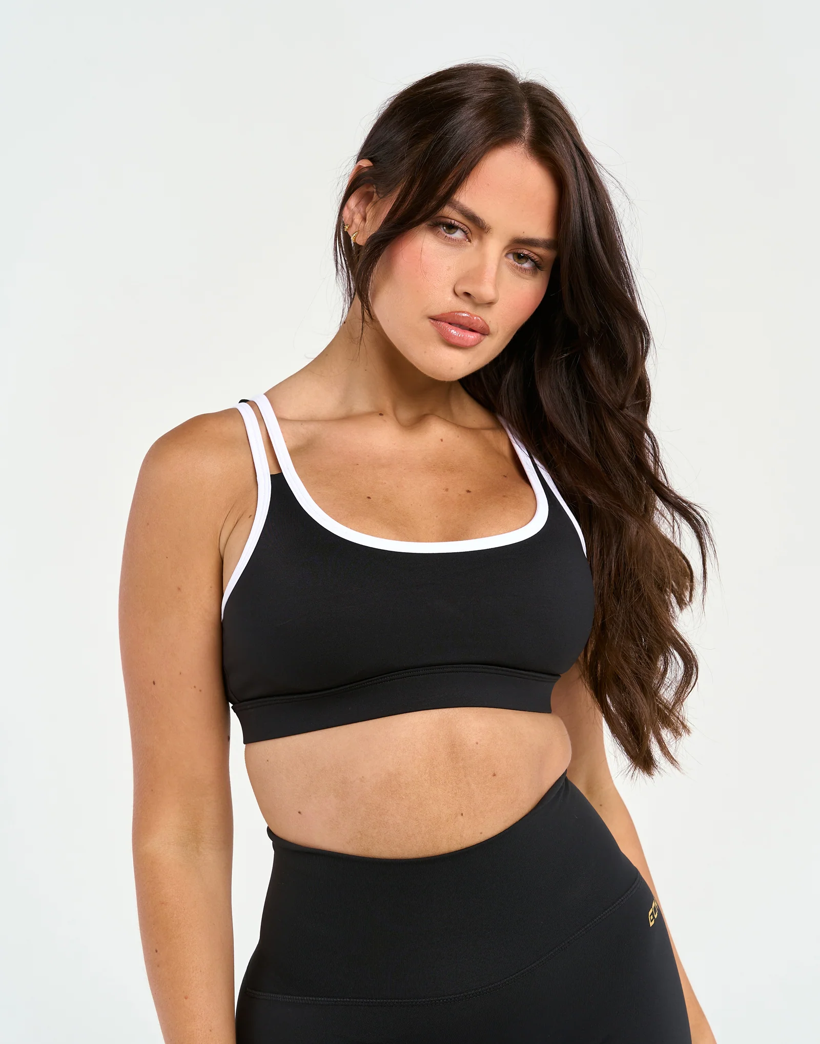 Asymmetric Sports Bra - Black - Image 13