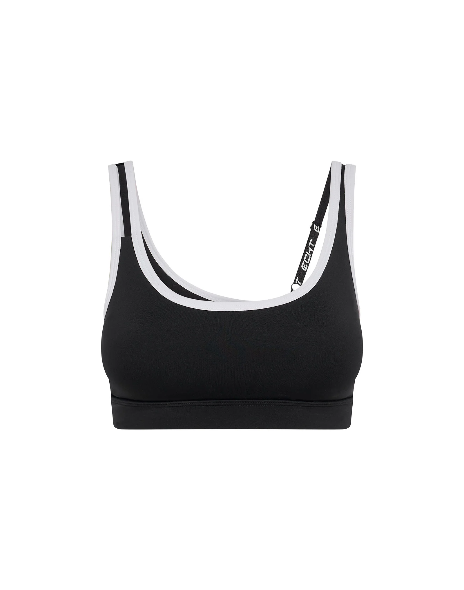 Asymmetric Sports Bra - Black - Image 4