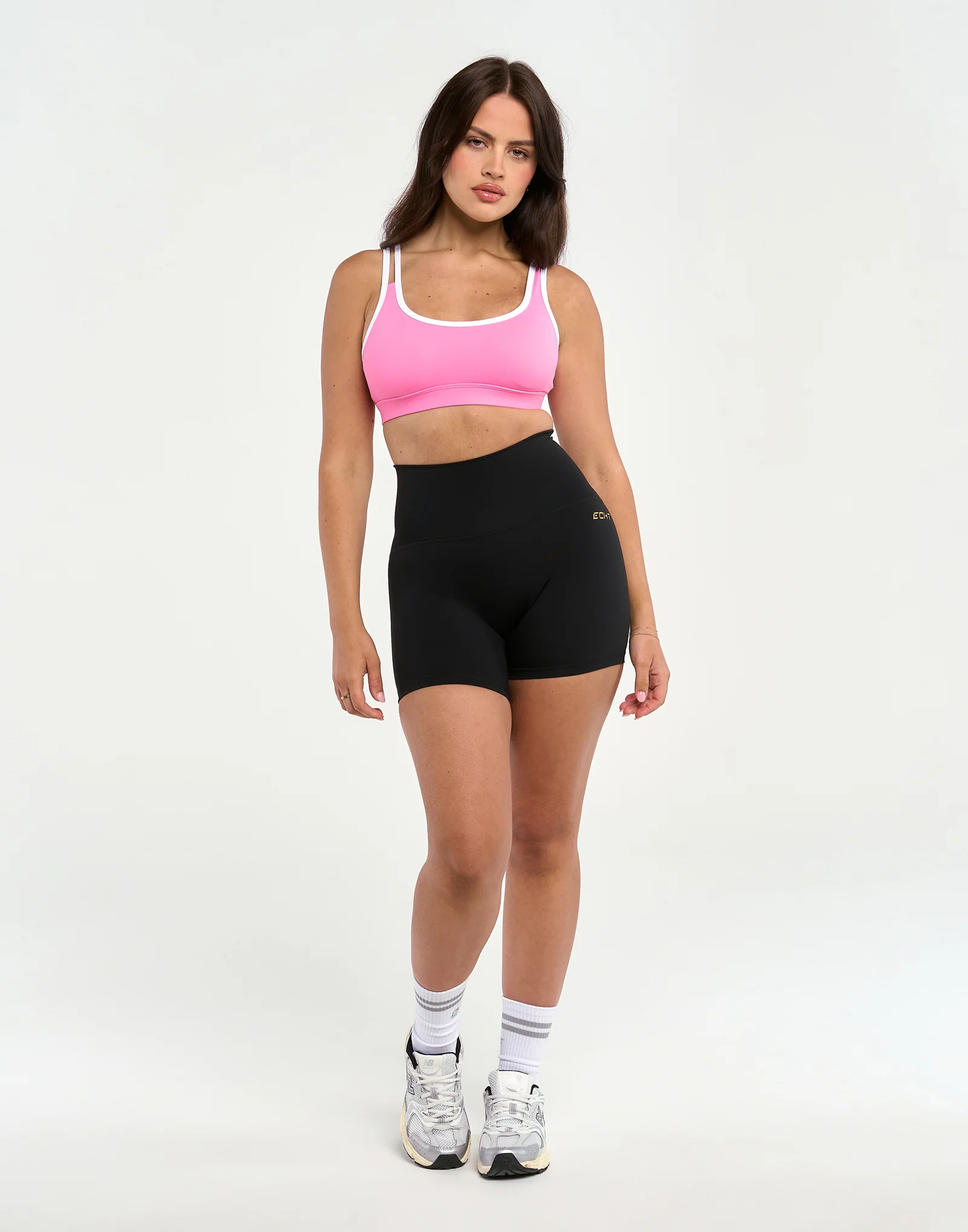 Asymmetric Sports Bra - Pink - Image 12