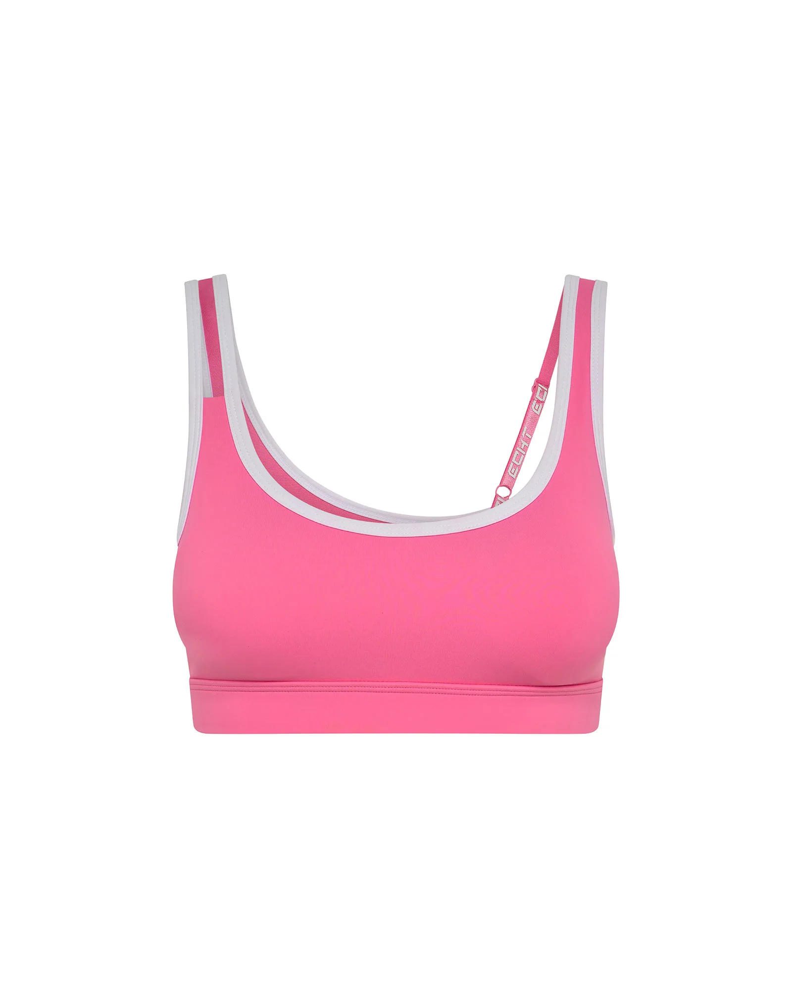 Asymmetric Sports Bra - Pink - Image 4