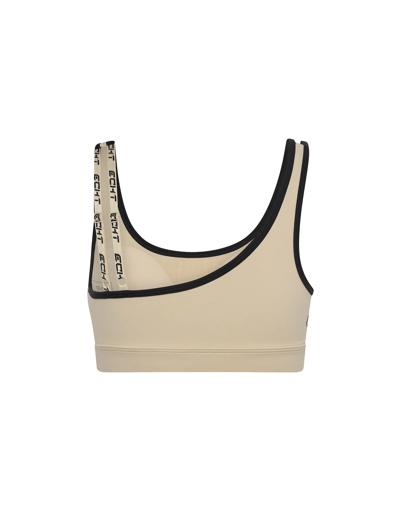 Asymmetric Sports Bra - Taupe - Image 2