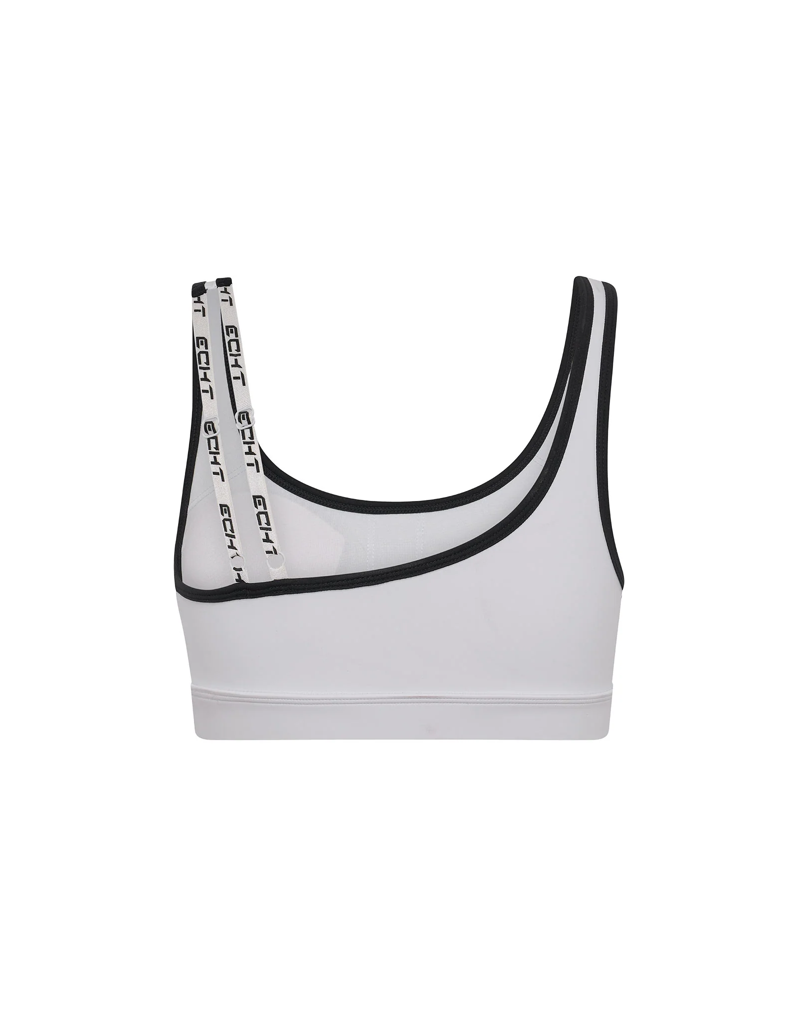 Asymmetric Sports Bra - White - Image 2