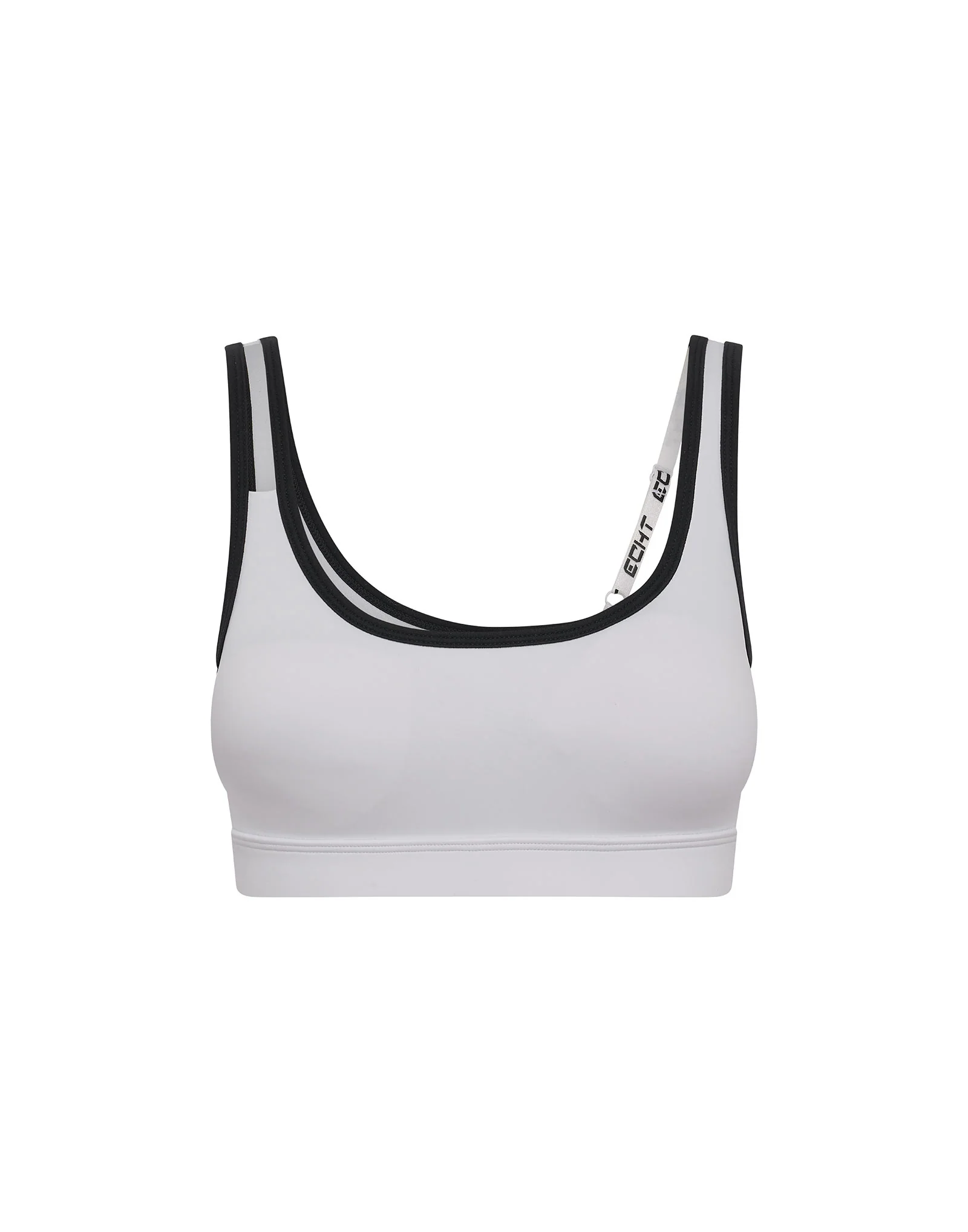 Asymmetric Sports Bra - White - Image 4