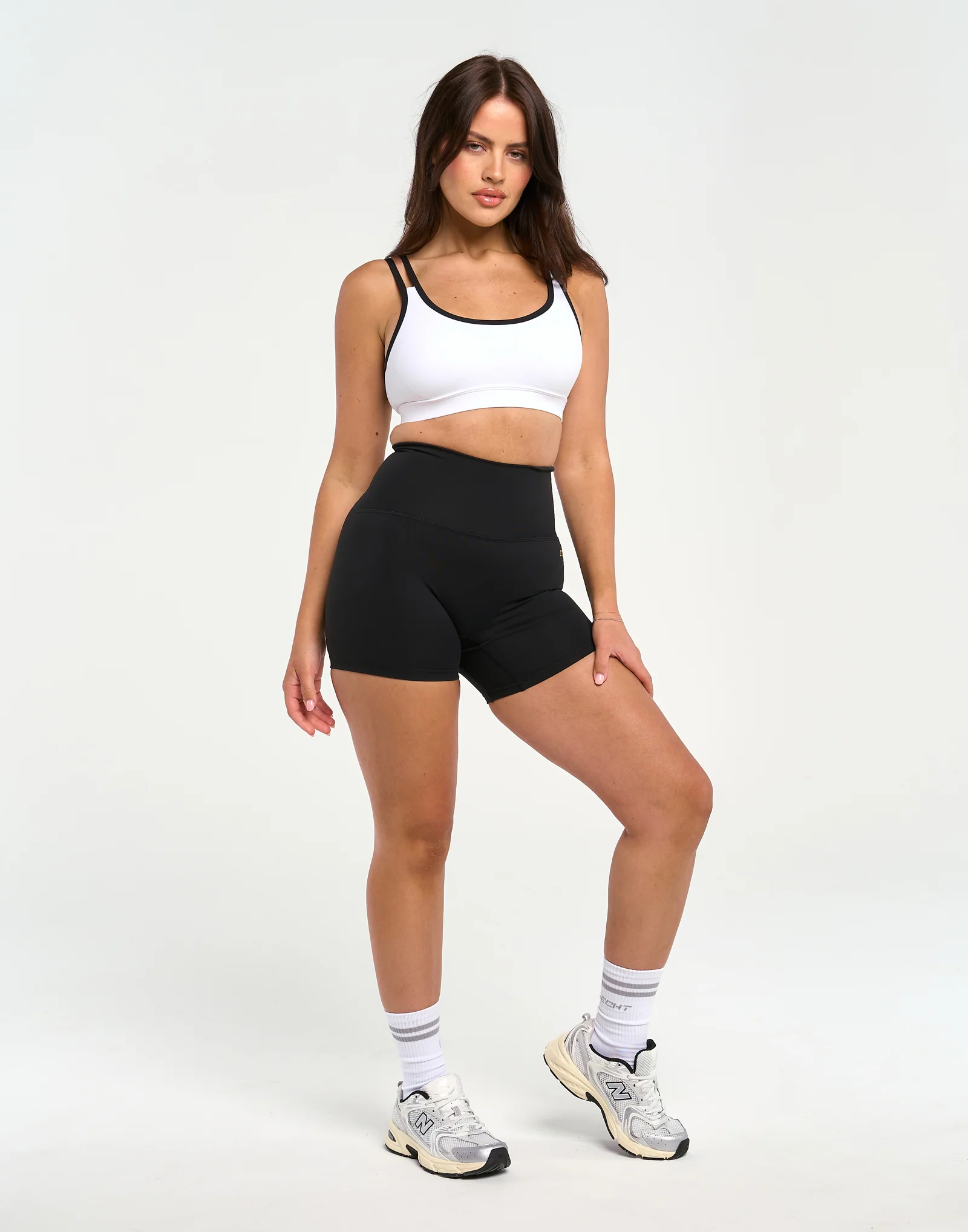 Asymmetric Sports Bra - White - Image 5