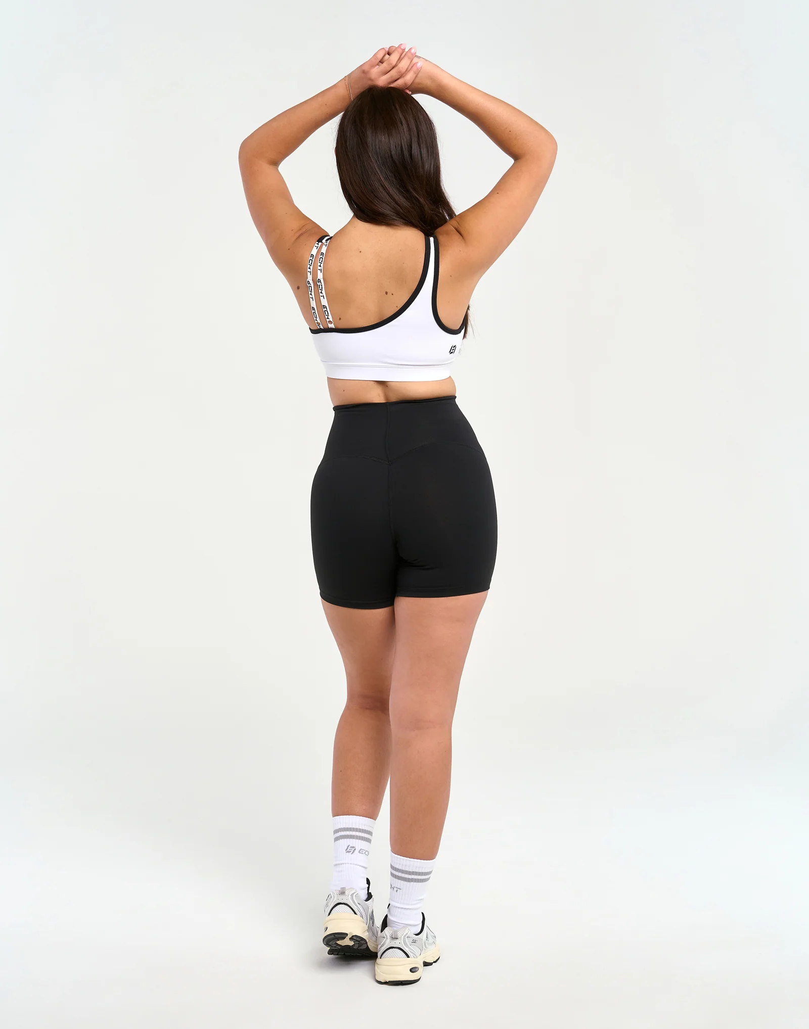 Asymmetric Sports Bra - White - Image 6