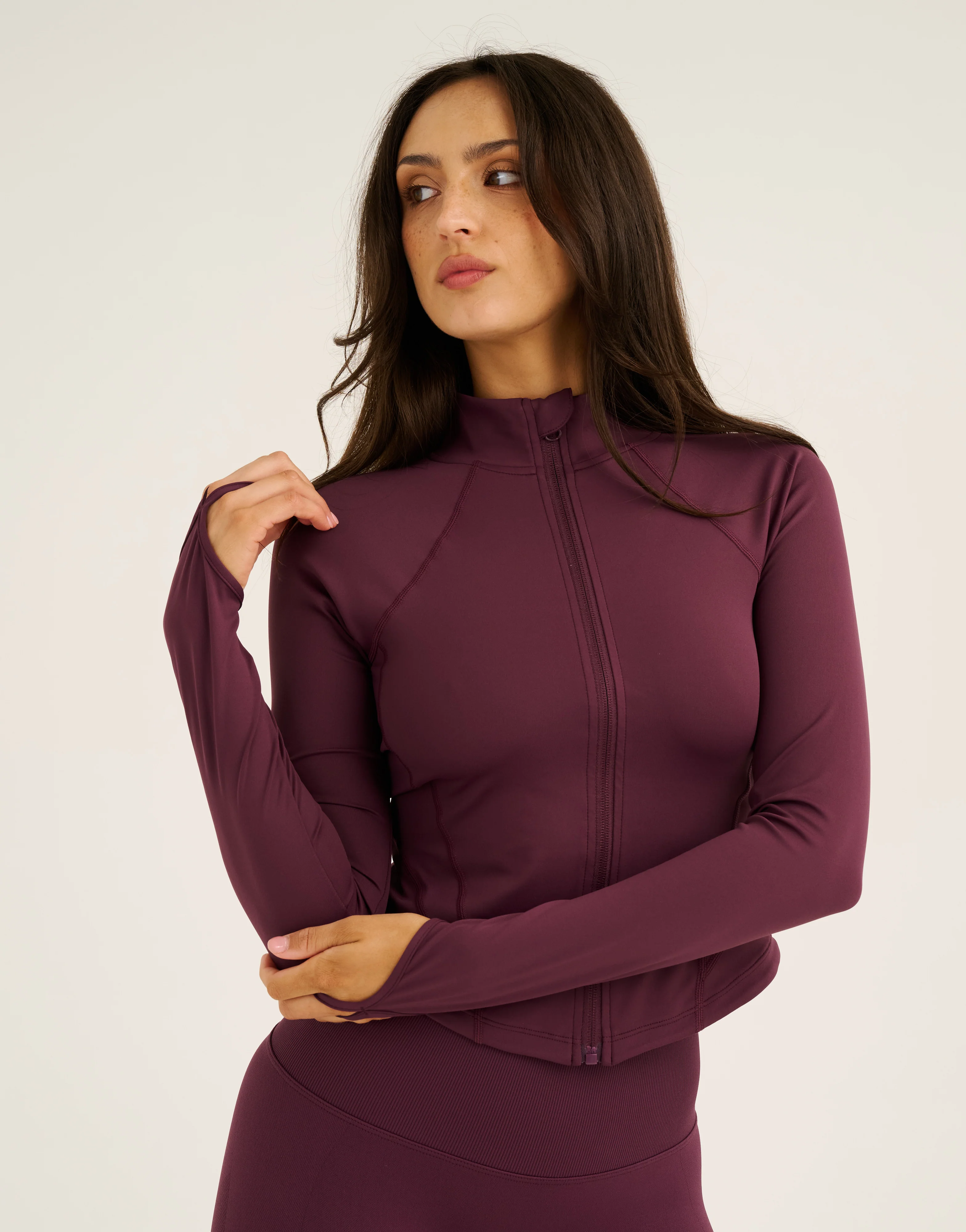 Athlete Crop Jacket - Blackberry - Image 3