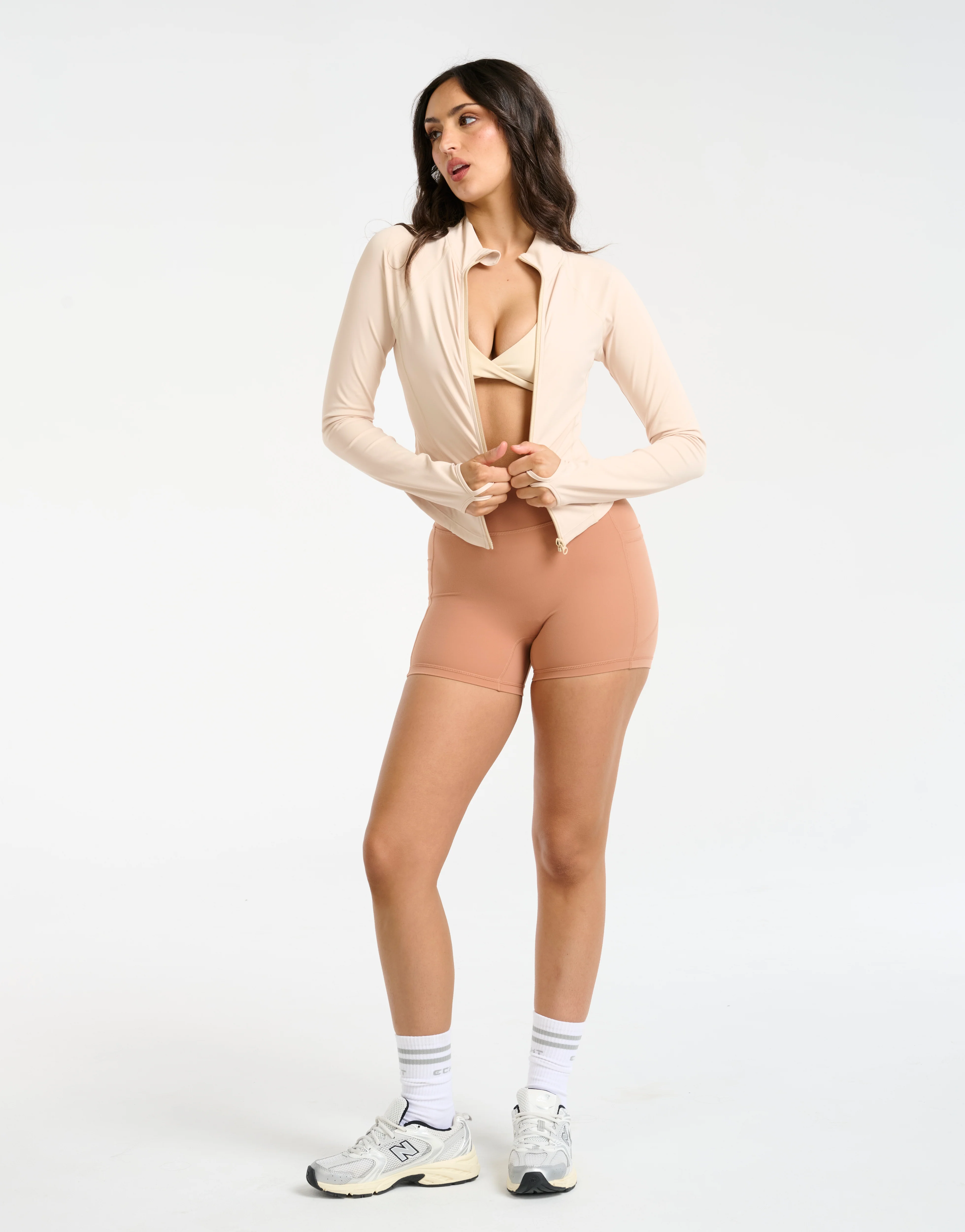 Athlete Crop Jacket - Cream - Image 10