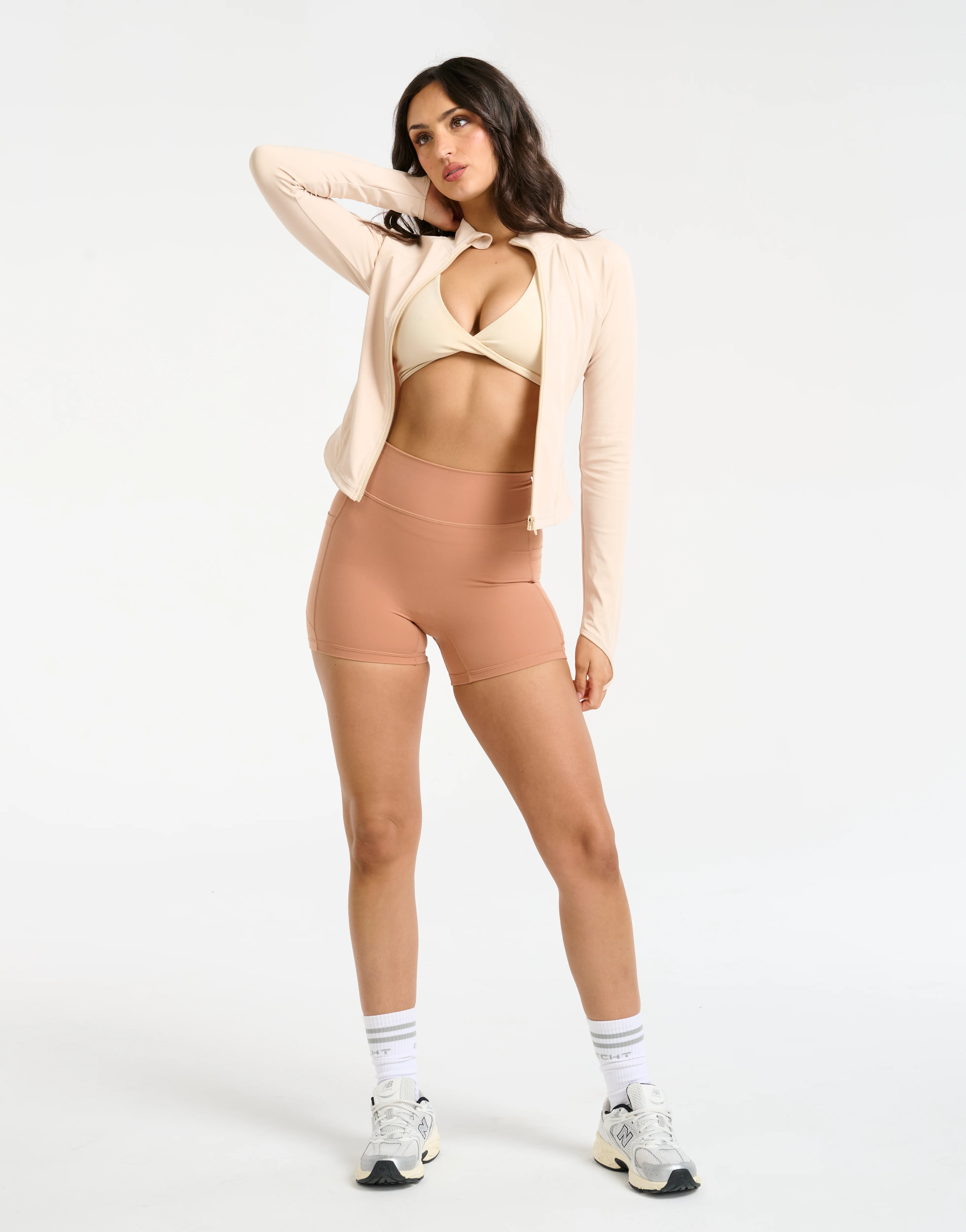 Athlete Crop Jacket - Cream - Image 11