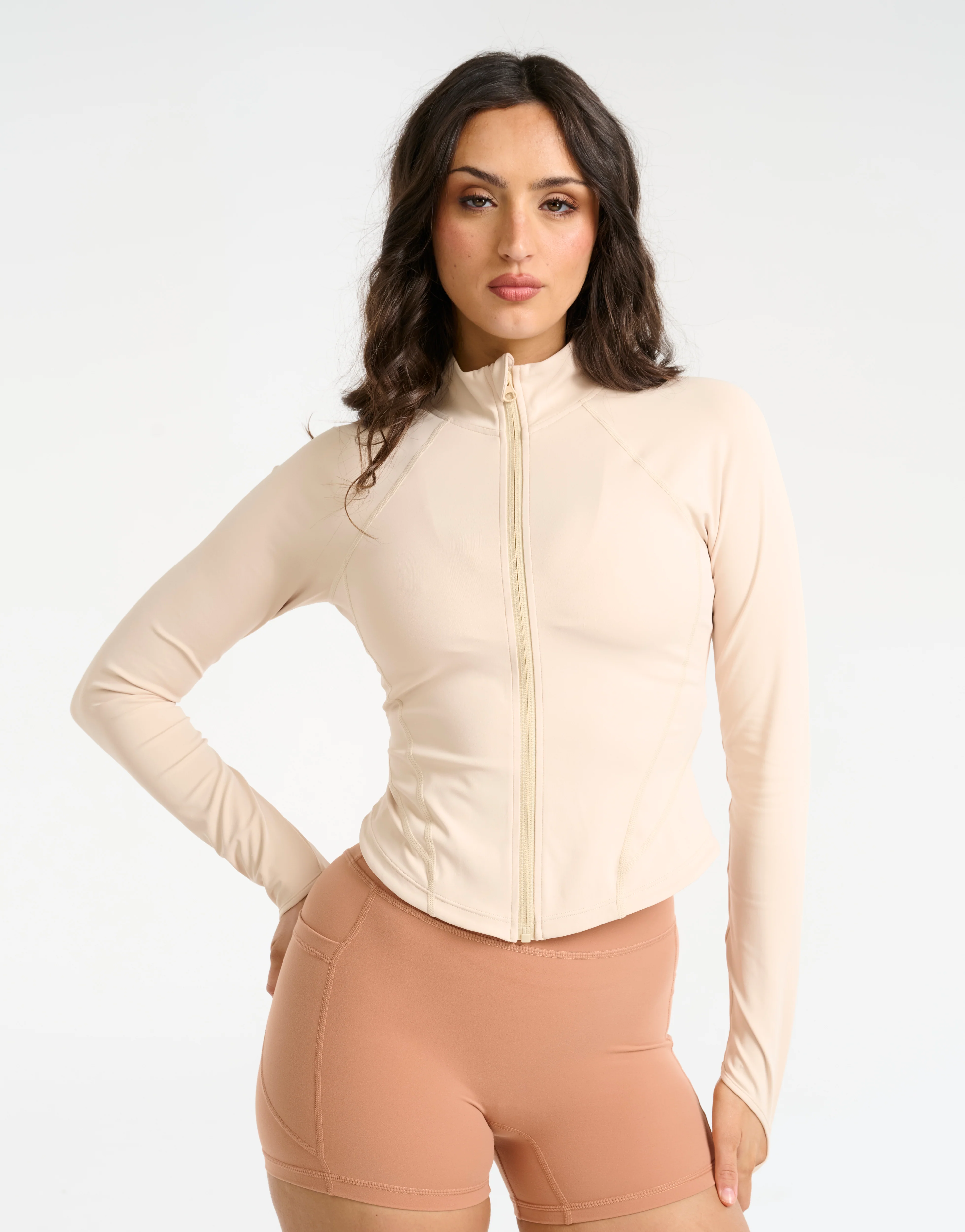 Athlete Crop Jacket - Cream - Image 5