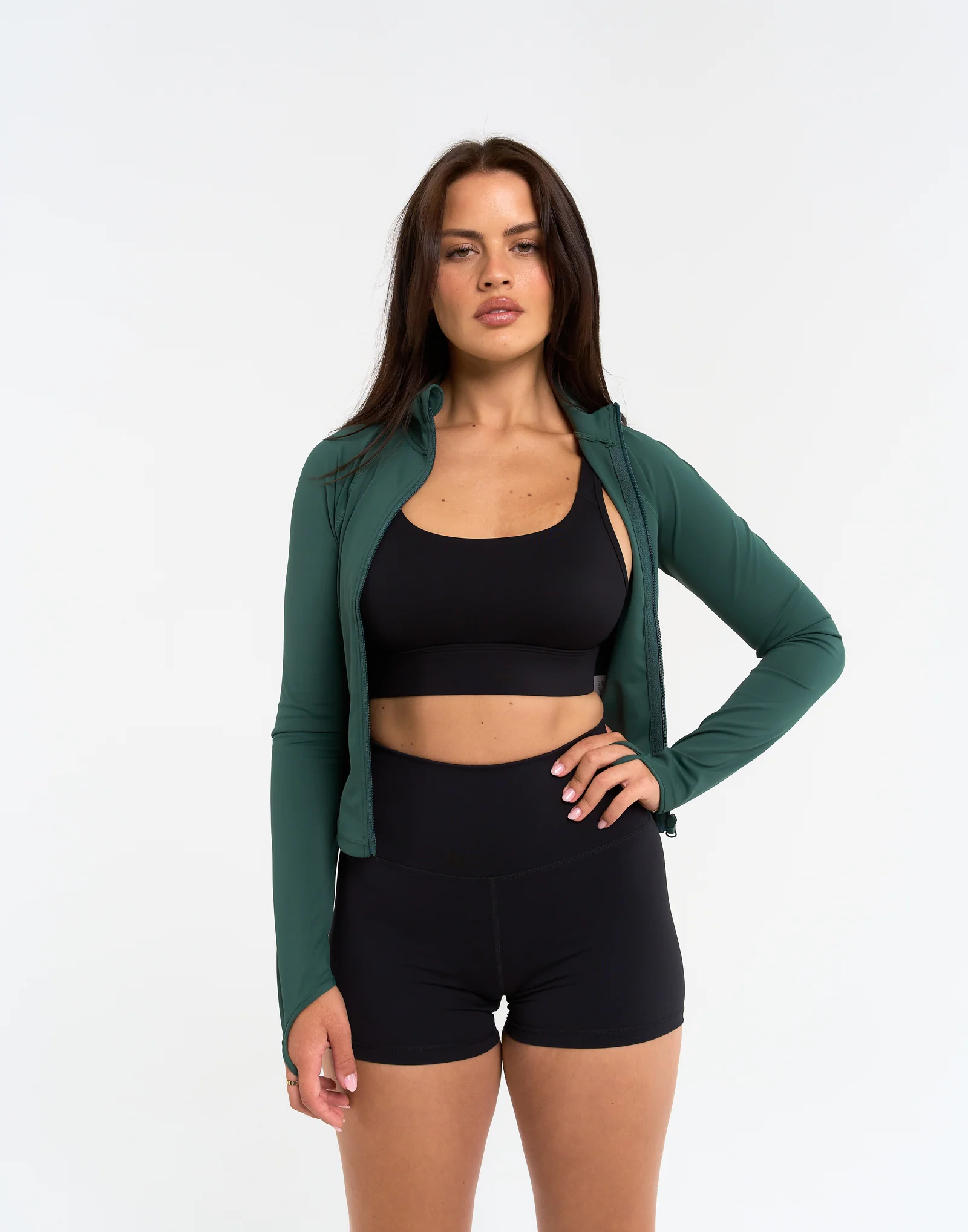 Athlete Crop Jacket - Green - Image 8