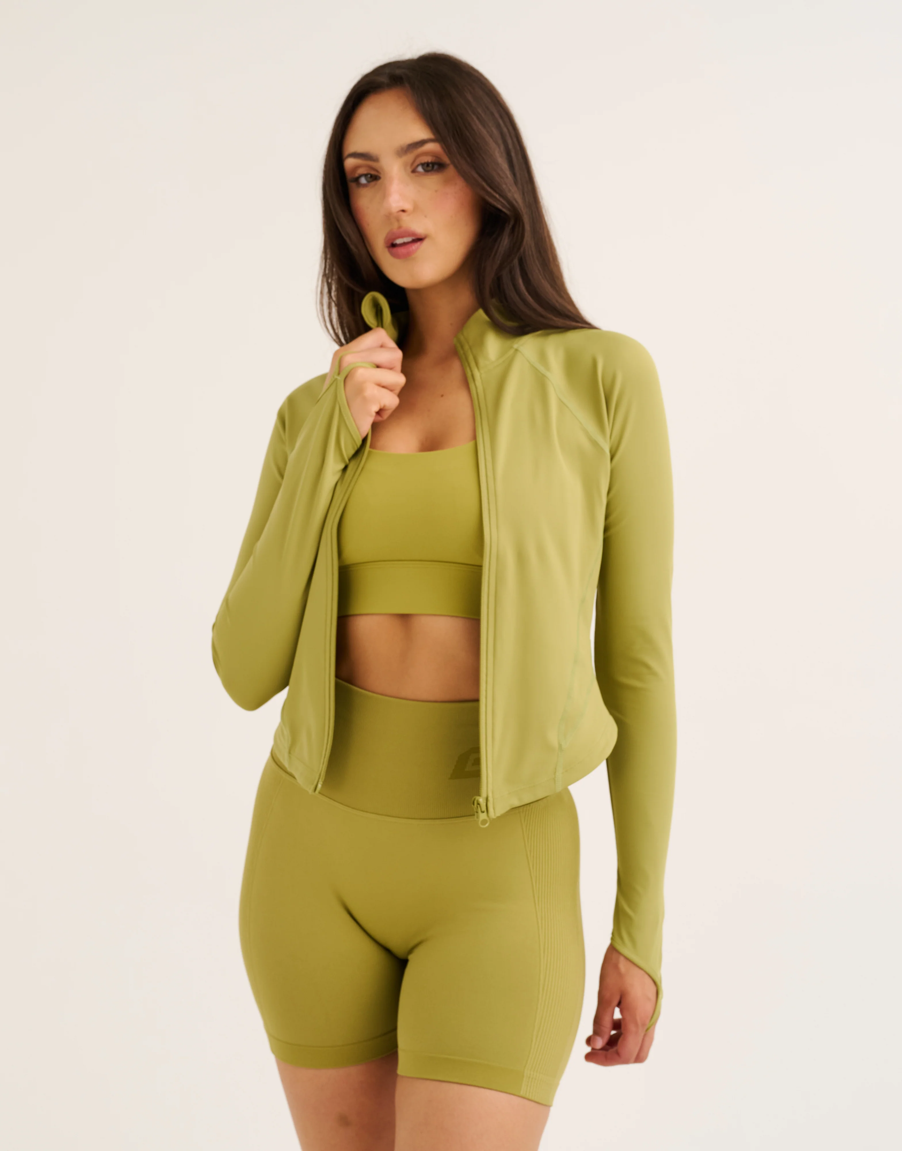 Athlete Crop Jacket - Olive - Image 5