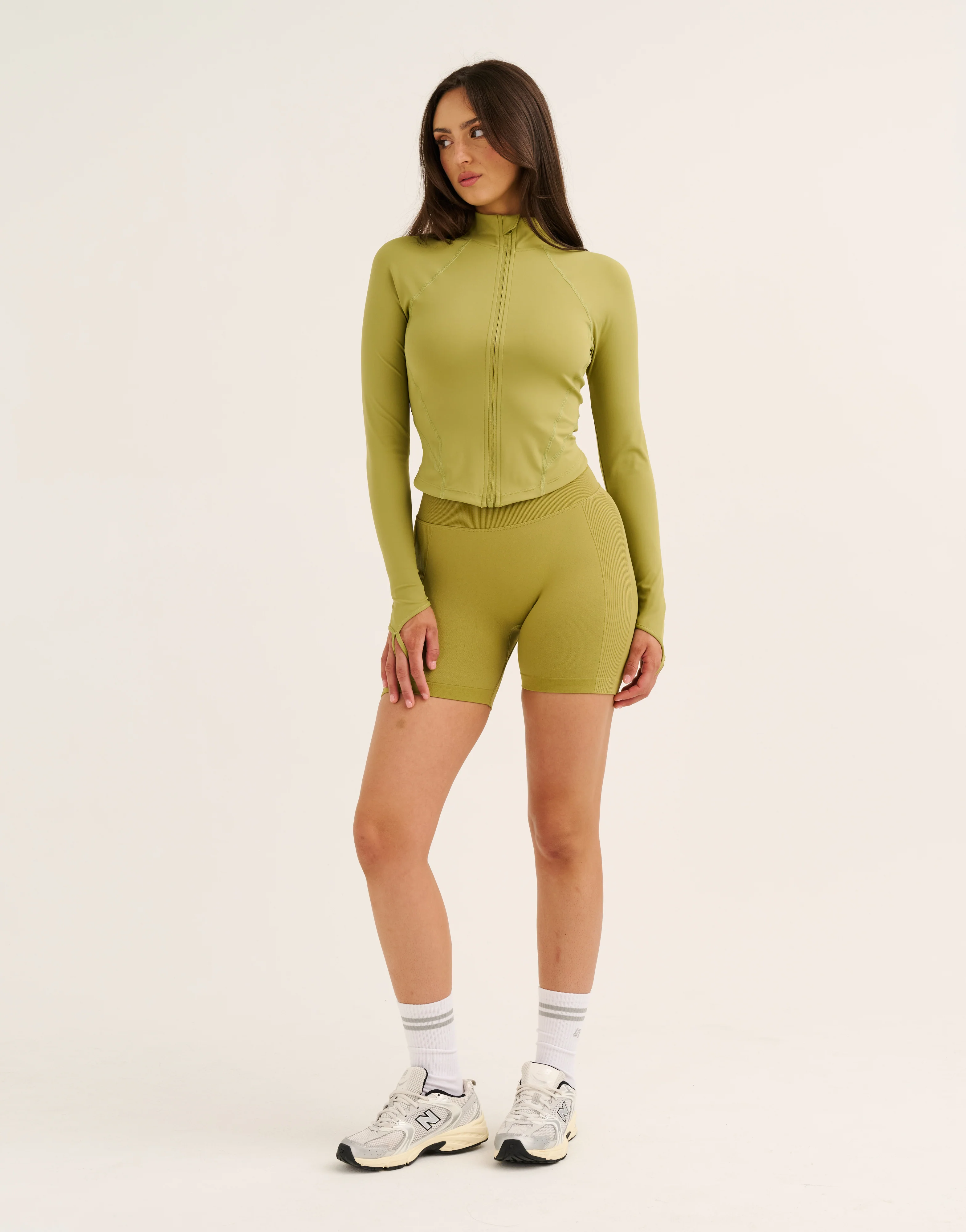Athlete Crop Jacket - Olive - Image 6