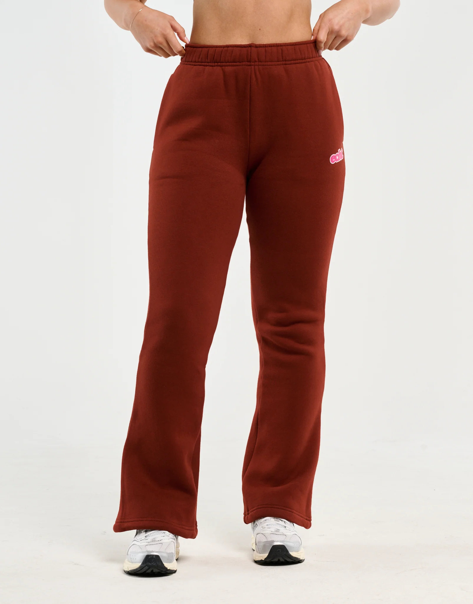 Blur Flare Sweatpants - Brown - Image 3