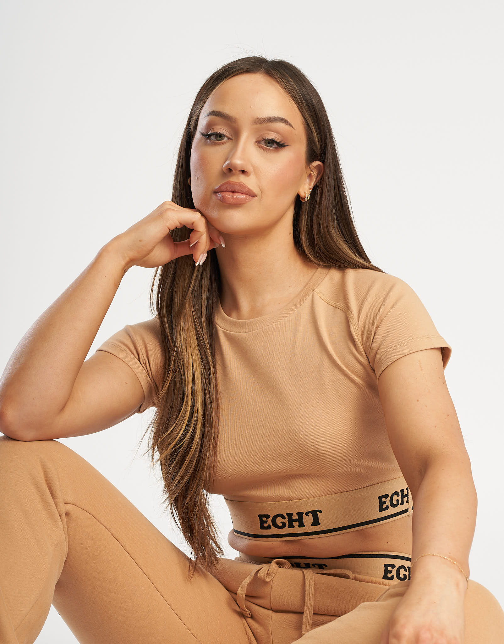 Bubble Banded Top - Tan - Image 5