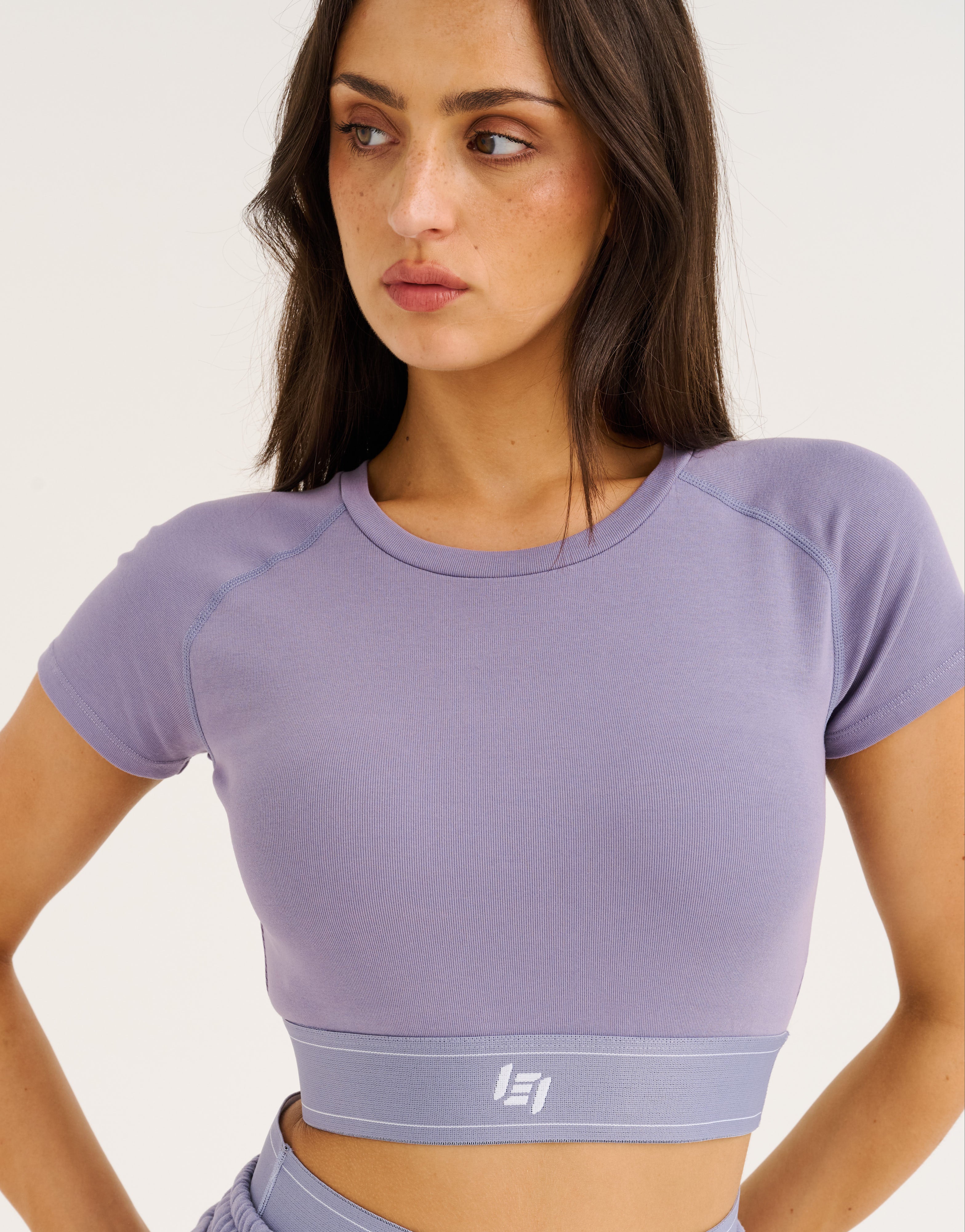 Bubble Banded Top - Washed Blue - Image 6