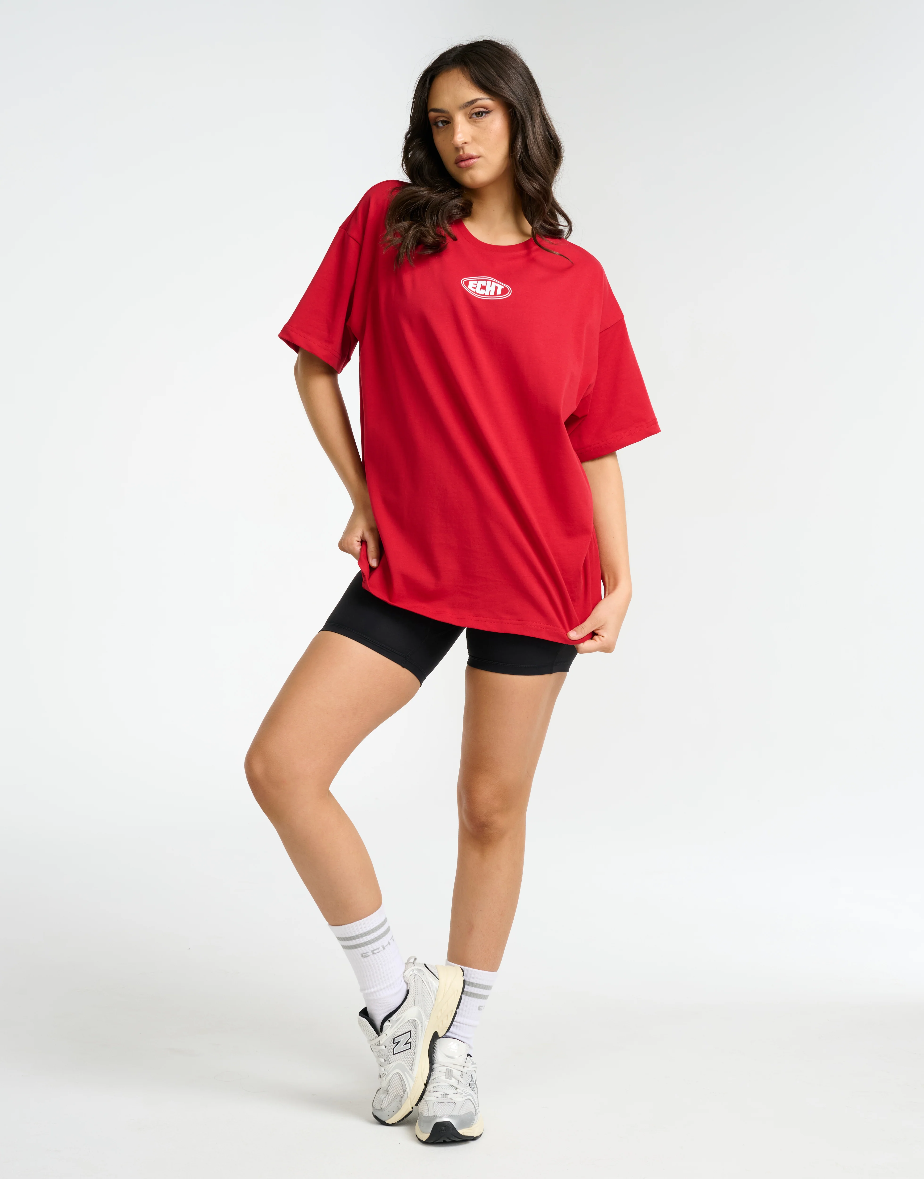 Classic Oversize Tee - Red - Image 7