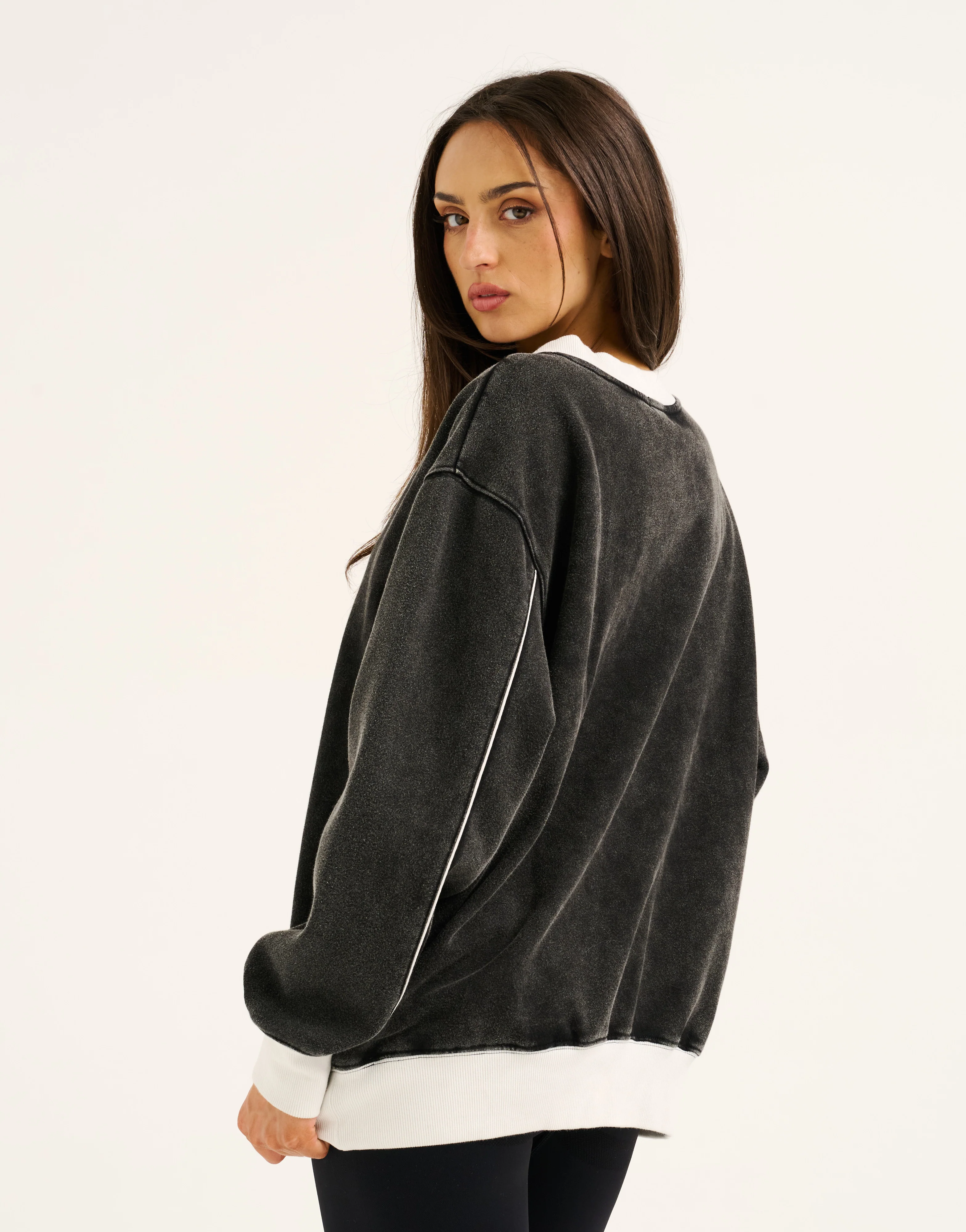 Club V Neck Sweatshirt - Black - Image 10
