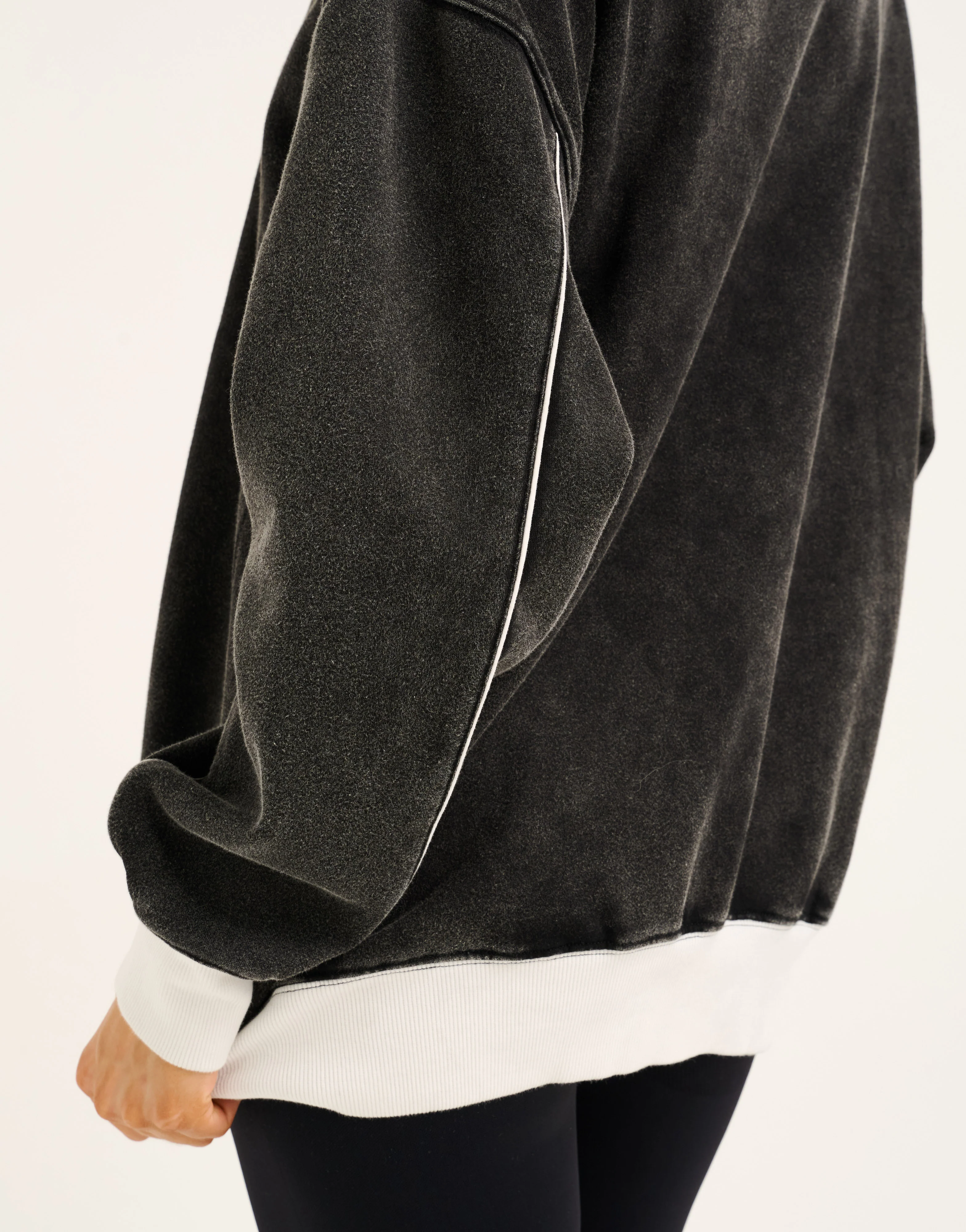 Club V Neck Sweatshirt - Black - Image 11