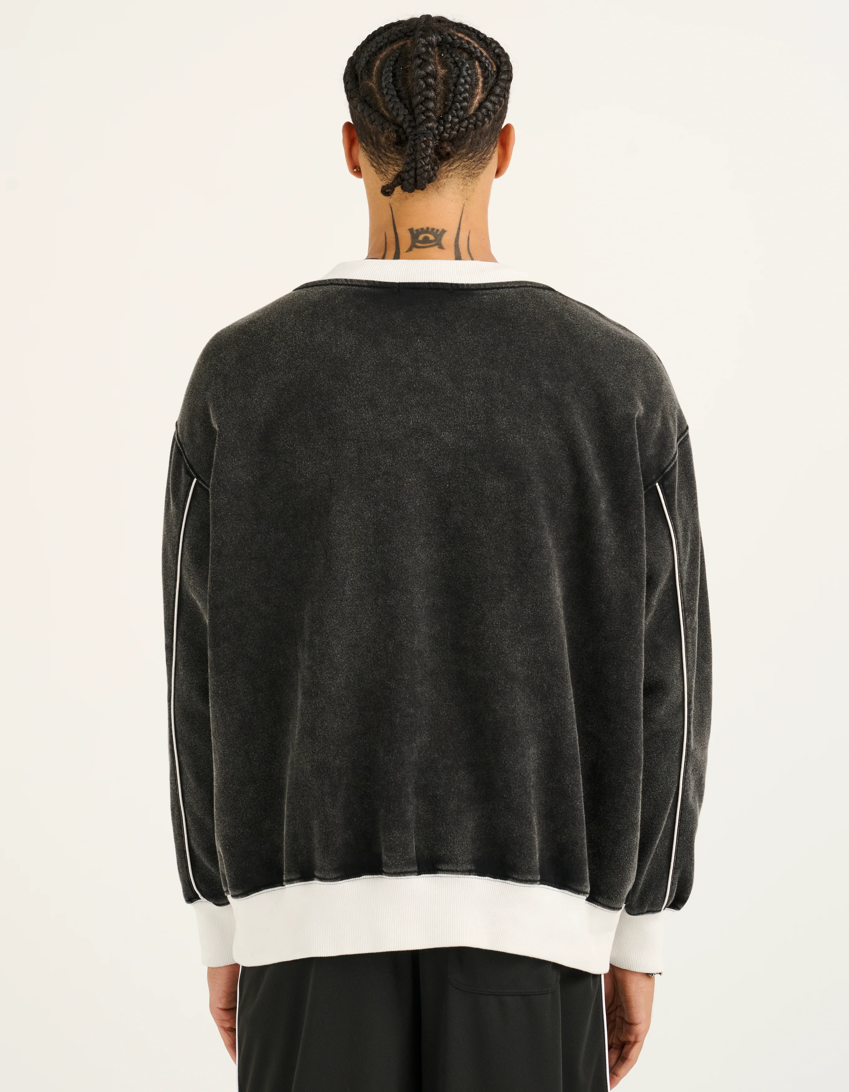 Club V Neck Sweatshirt - Black - Image 15