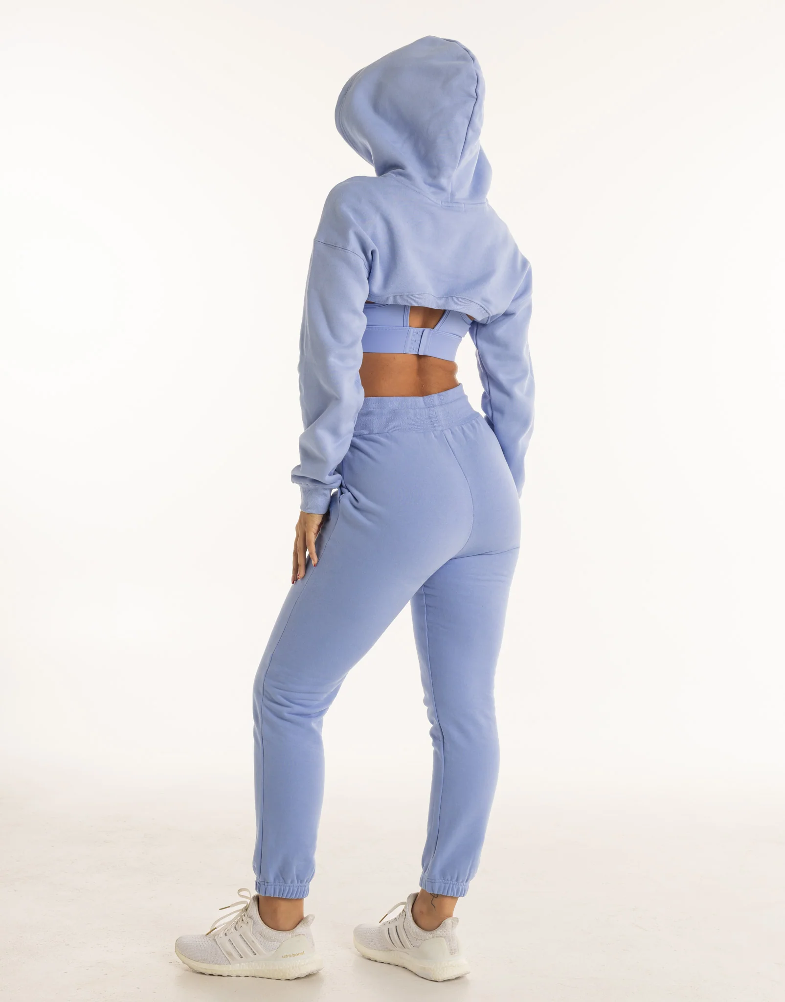 Cropped High Cut Hoodie - Hydrangea Blue - Image 8