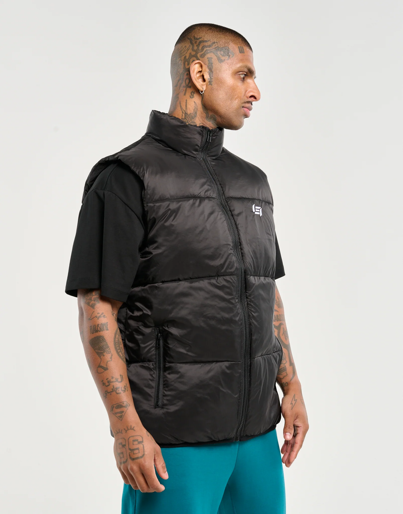 Echt Dart Puffer Vest - Black - Image 8