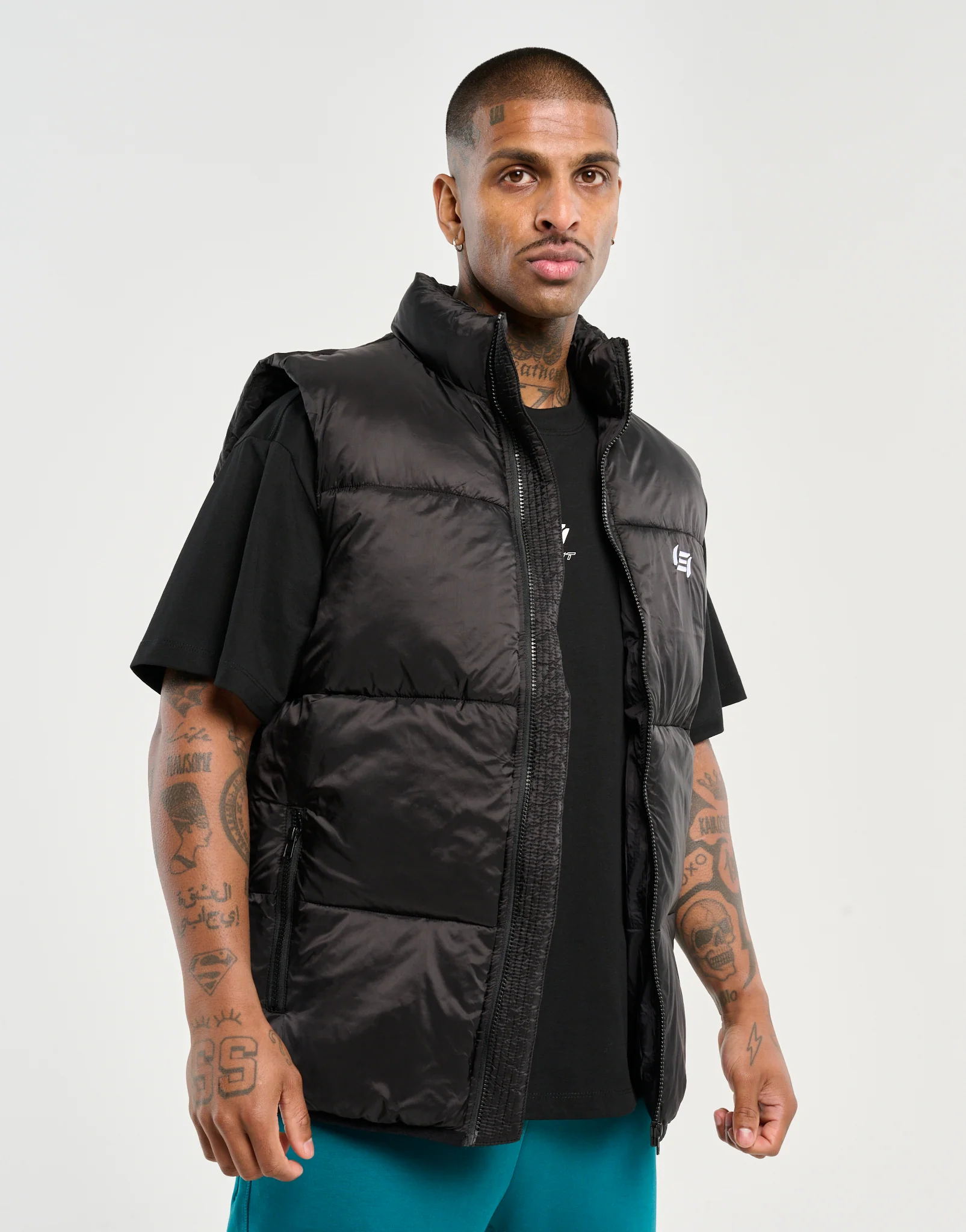 Echt Dart Puffer Vest - Black - Image 9