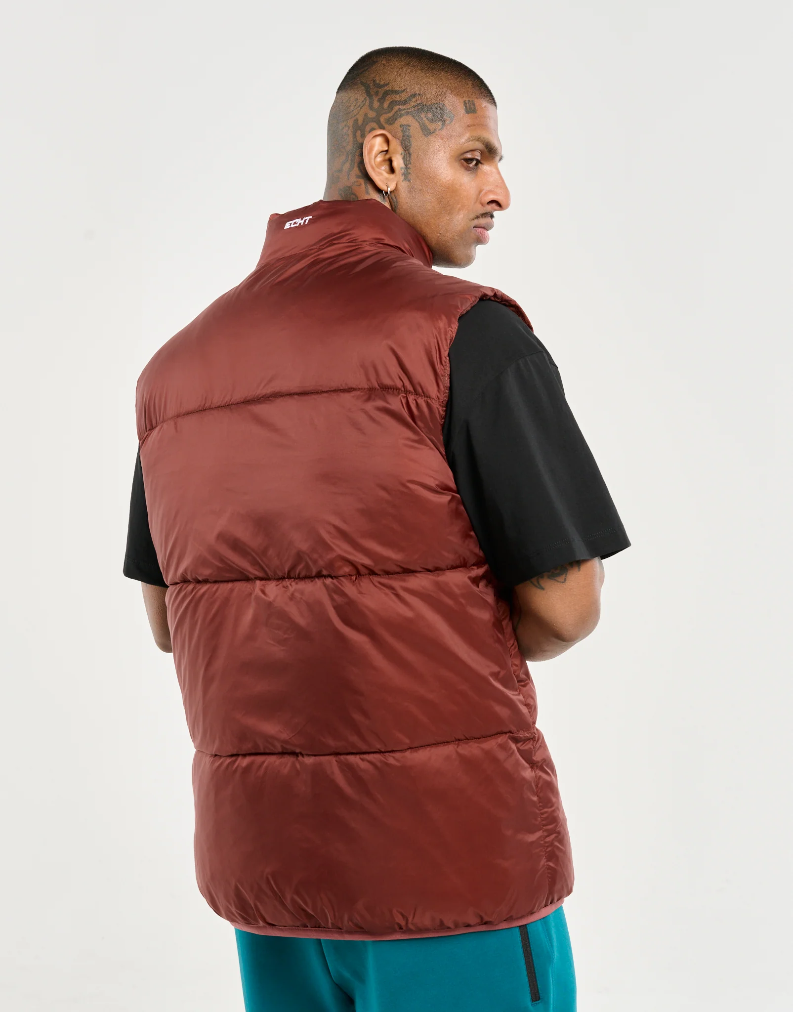 Echt Dart Puffer Vest - Brown - Image 2