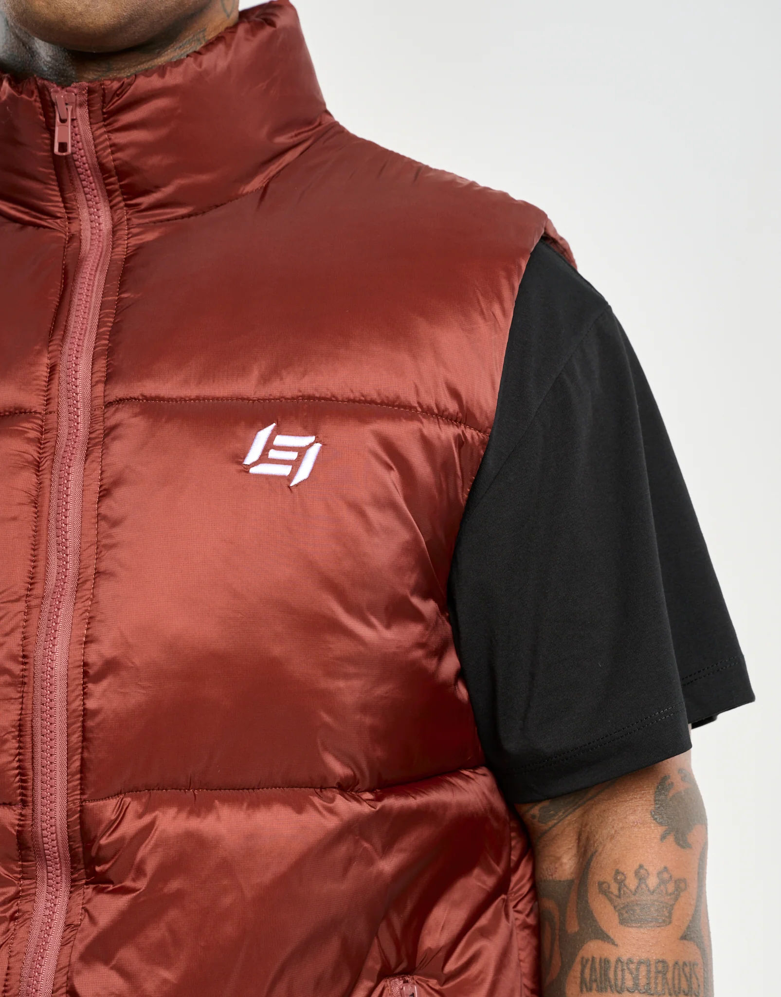Echt Dart Puffer Vest - Brown - Image 3