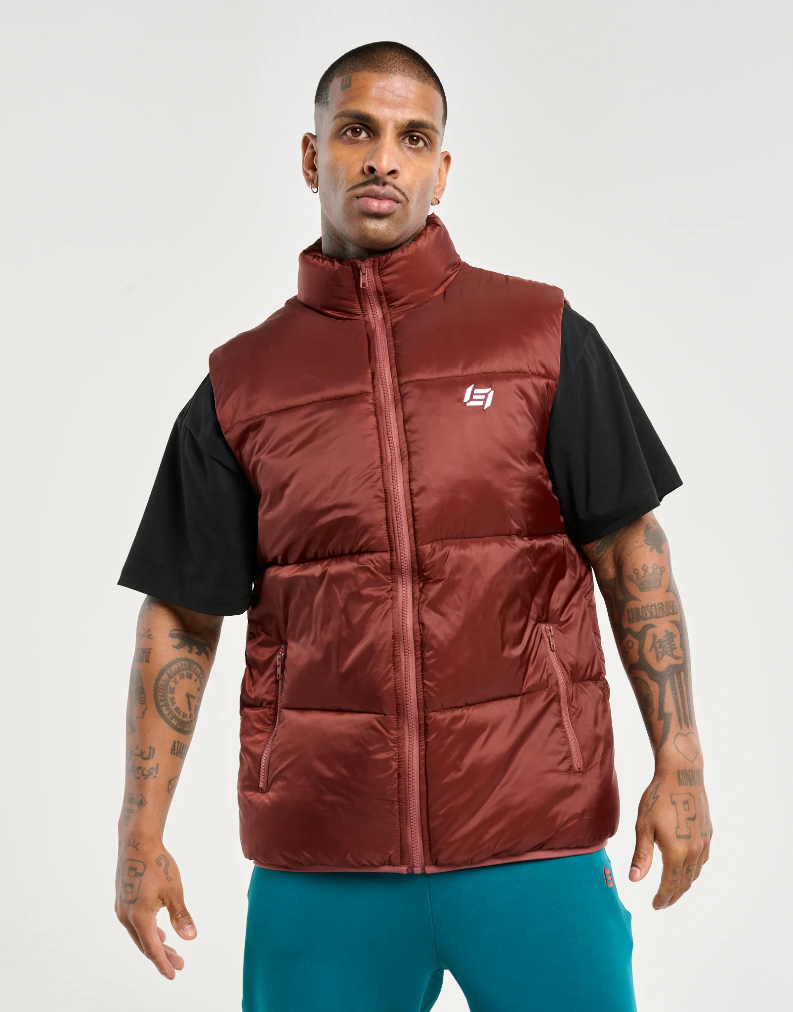 Echt Dart Puffer Vest - Brown - Image 4