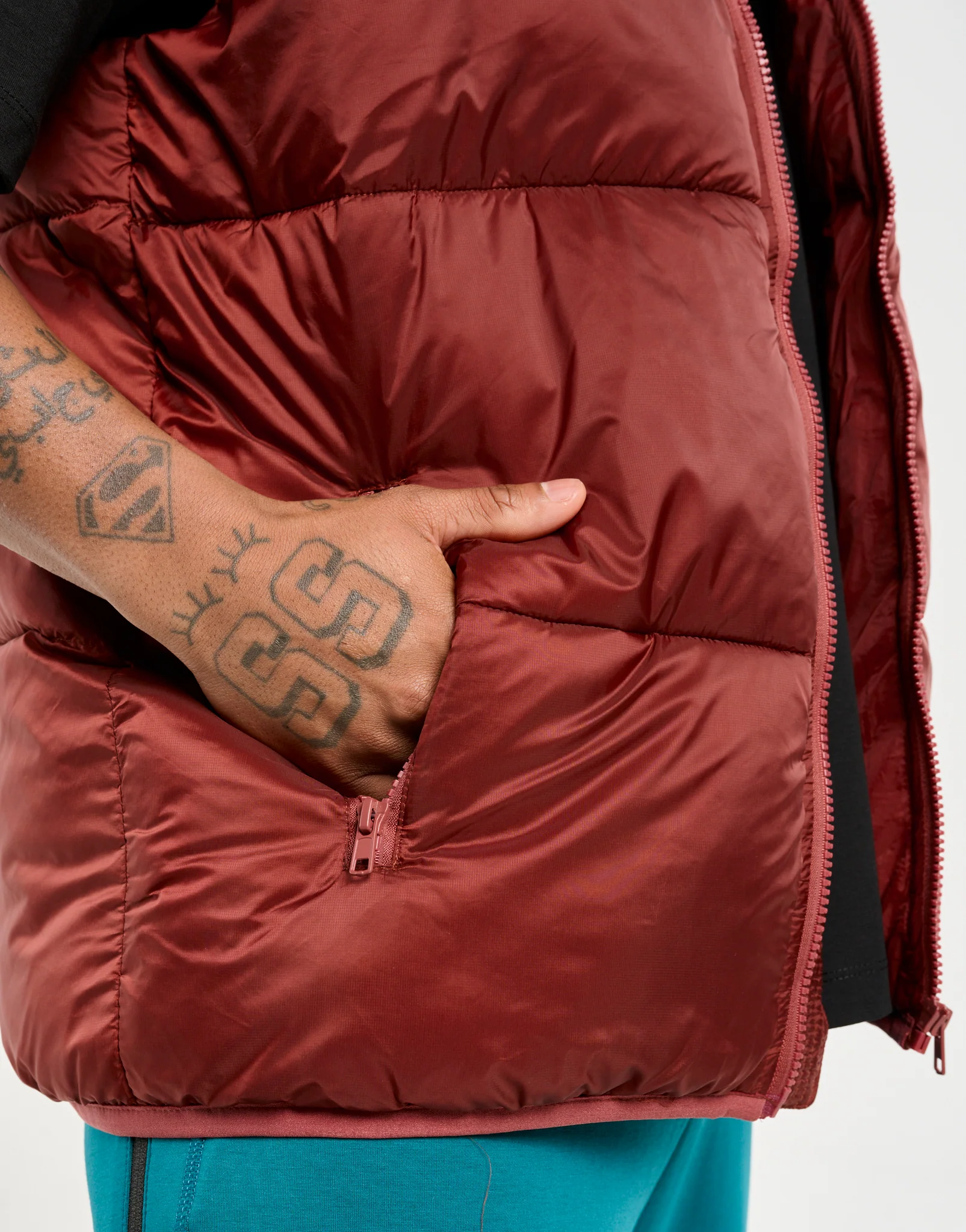 Echt Dart Puffer Vest - Brown - Image 5
