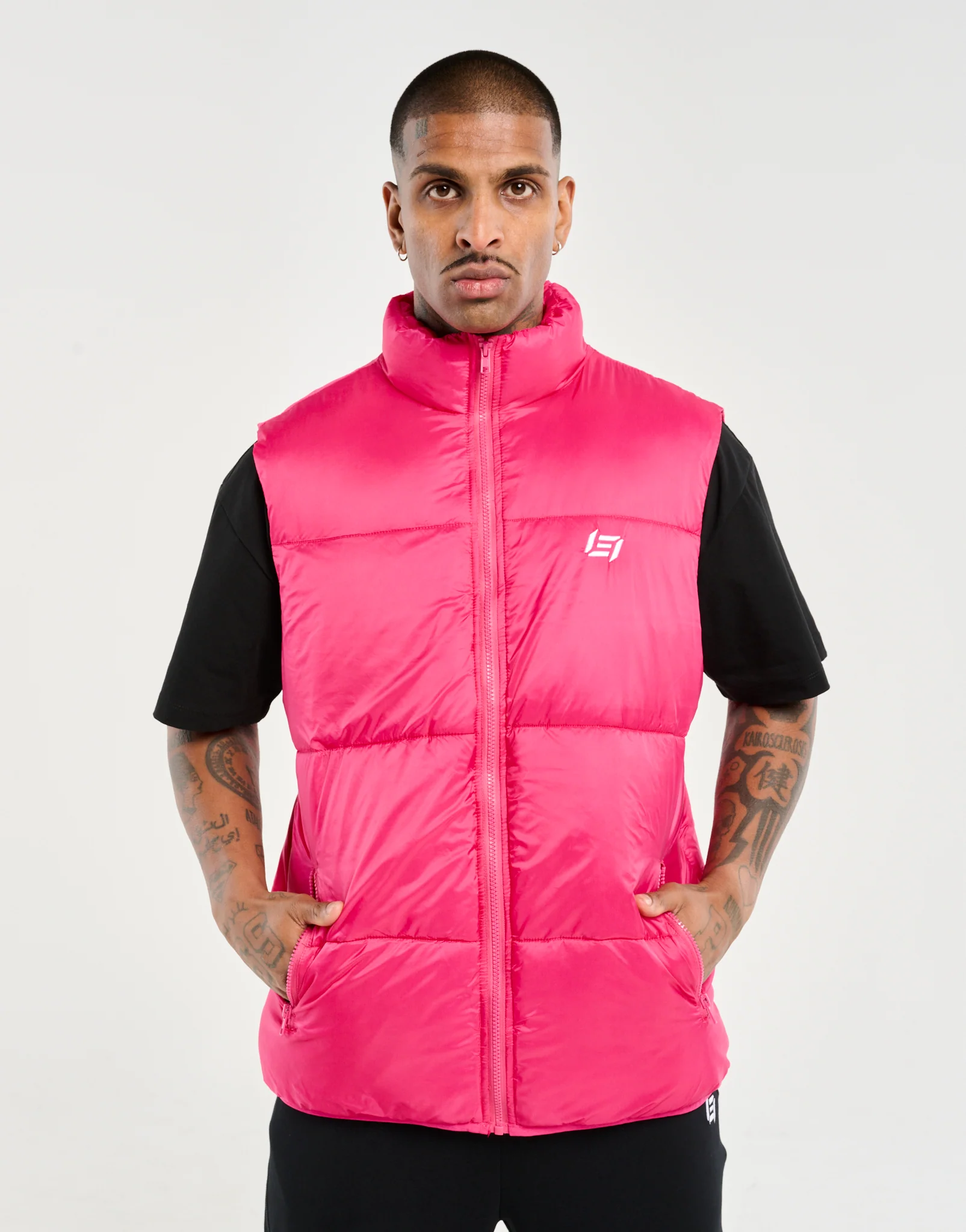Echt Dart Puffer Vest - Pink - Image 7