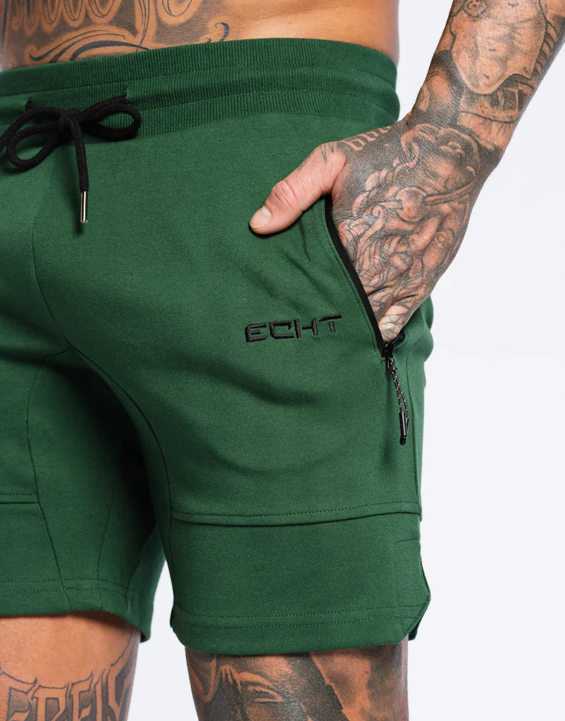 Echt Force Knit Shorts - Dark Green - Image 4