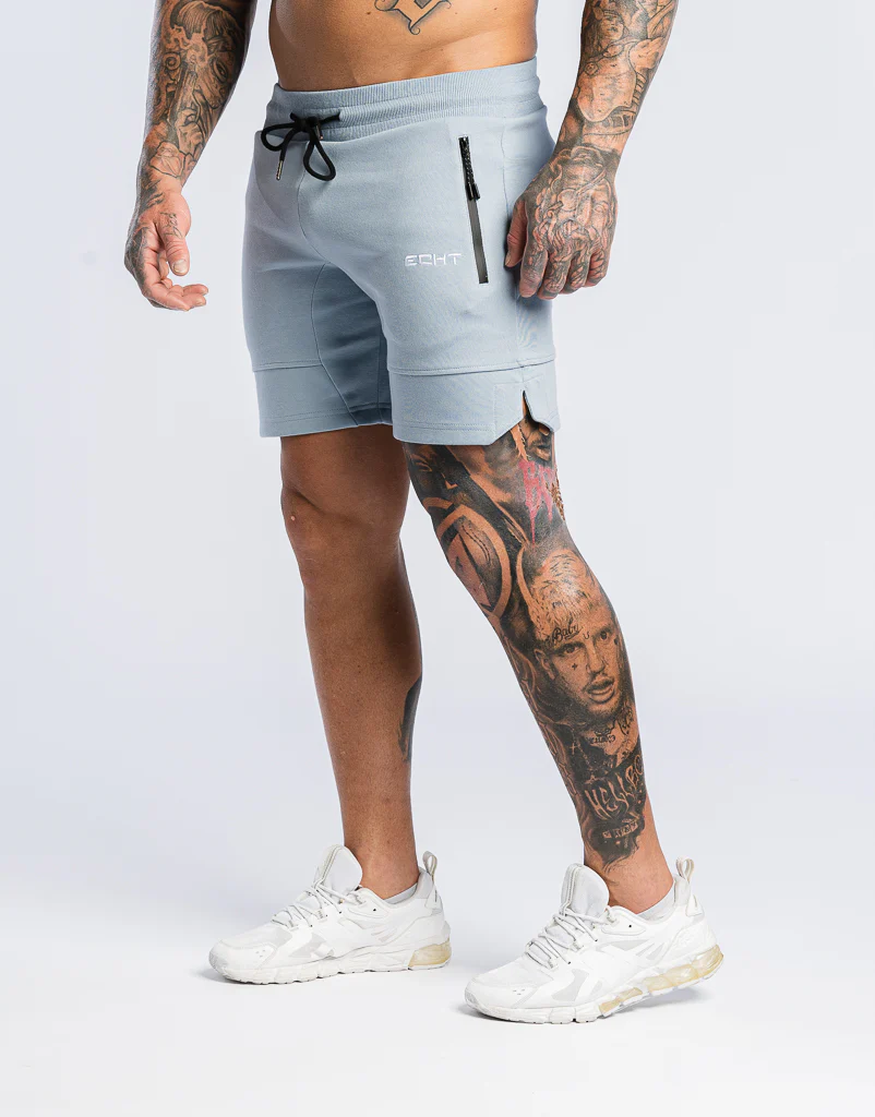Echt Force Knit Shorts - Dusty Blue - Image 2