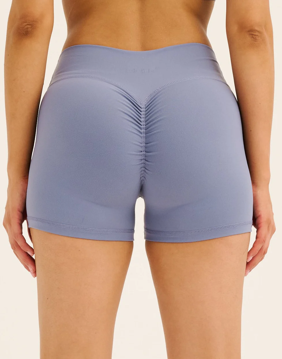 Echt Force Scrunch Mid-Waist Shorts - Washed Blue - Image 3