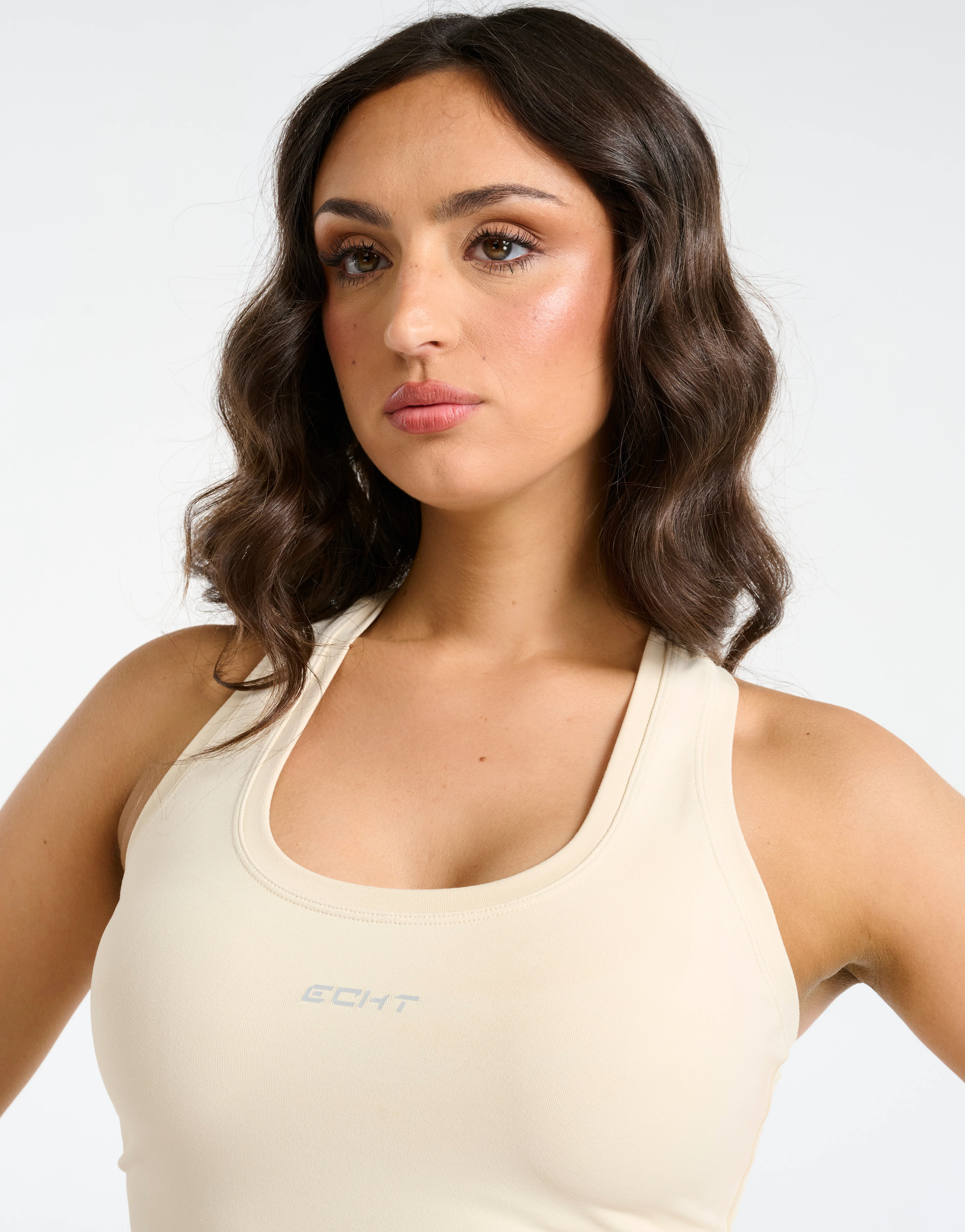 Echt Midriff Singlet - Cream - Image 4