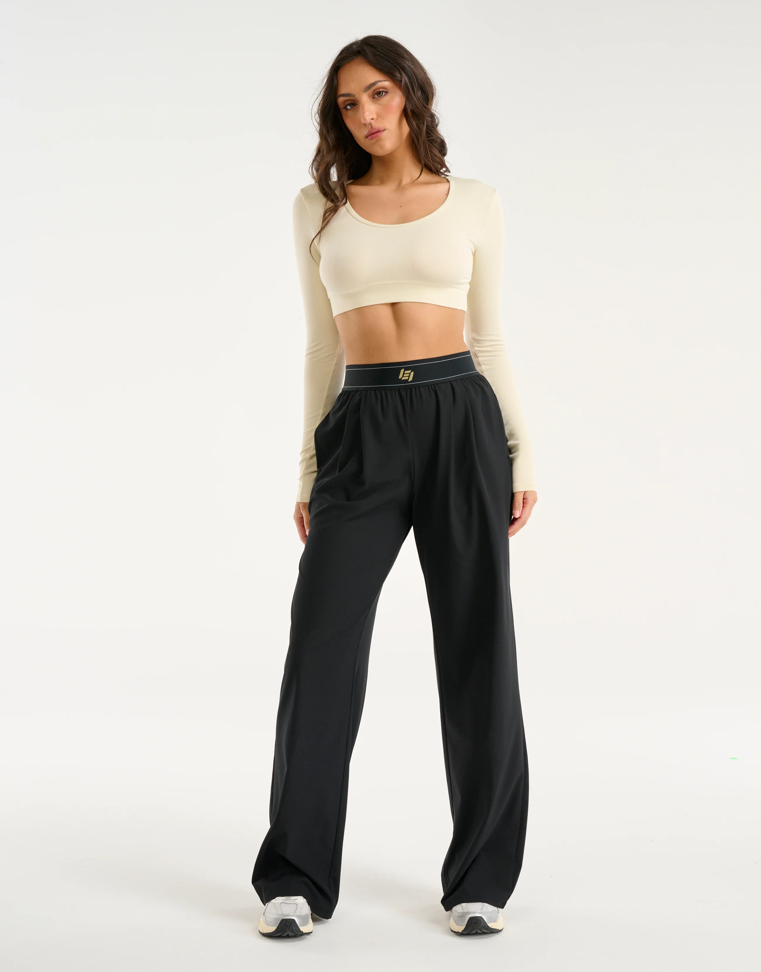 Echt Ribbed Cropped Long Sleeve - Taupe - Image 6