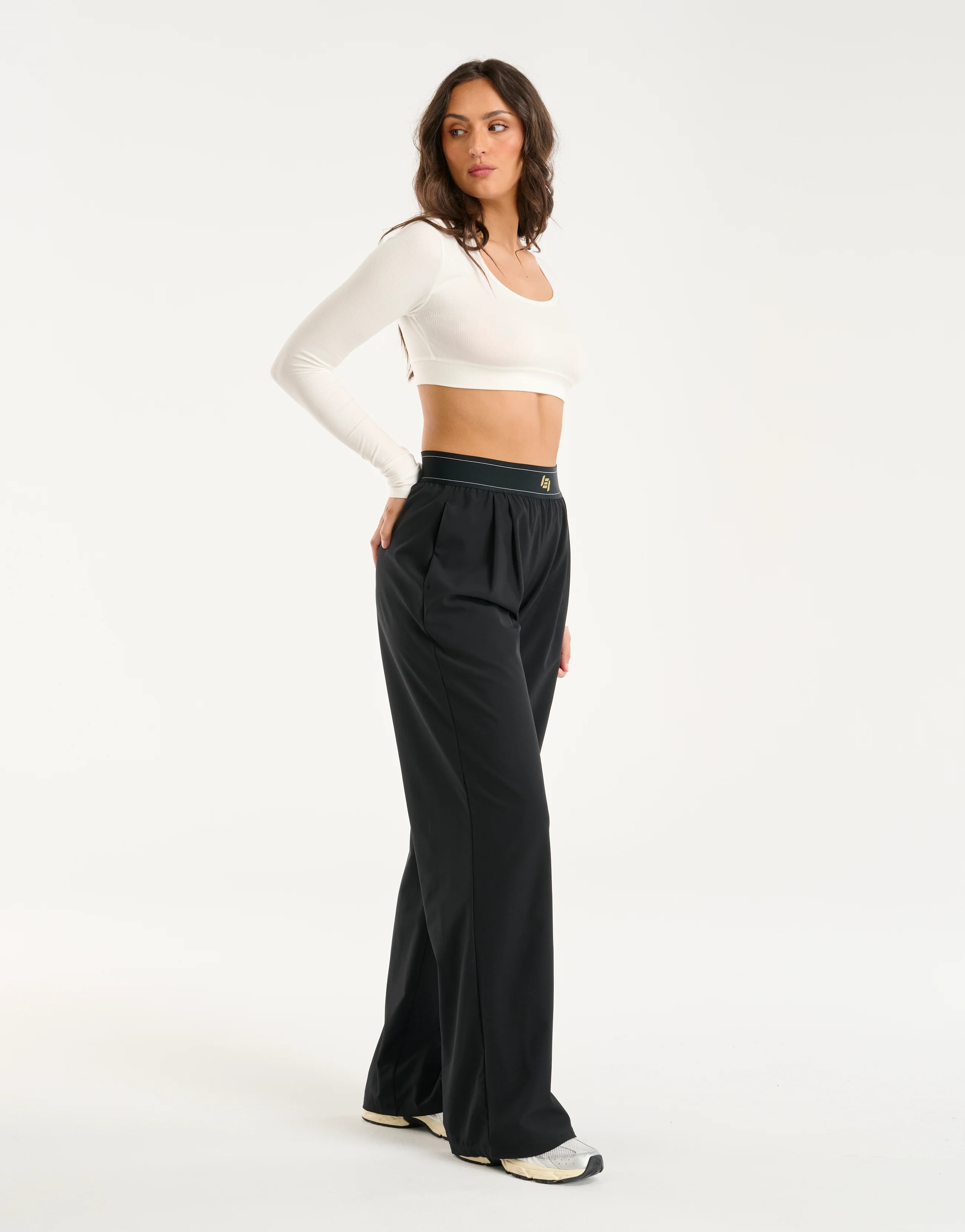 Echt Ribbed Cropped Long Sleeve - White - Image 10