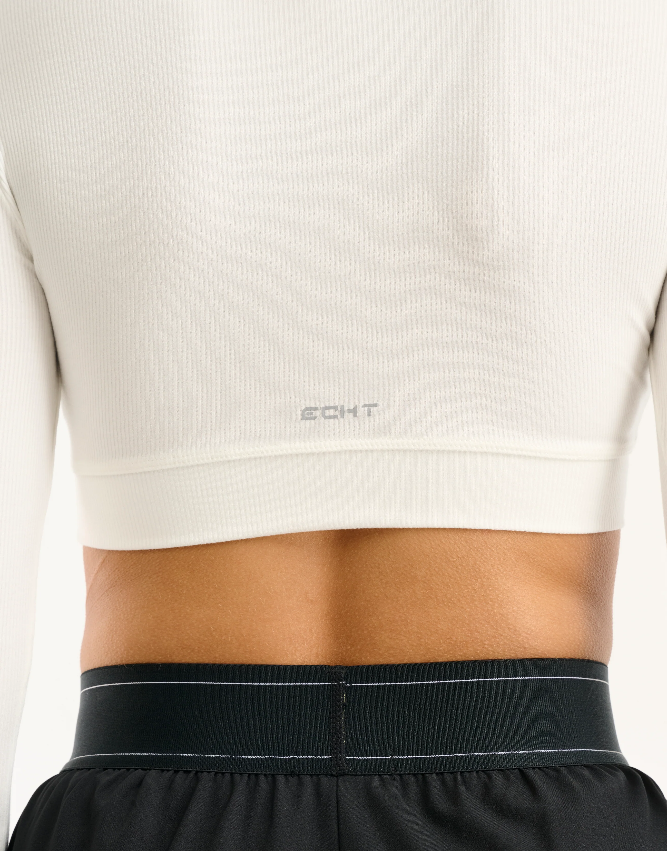 Echt Ribbed Cropped Long Sleeve - White - Image 12